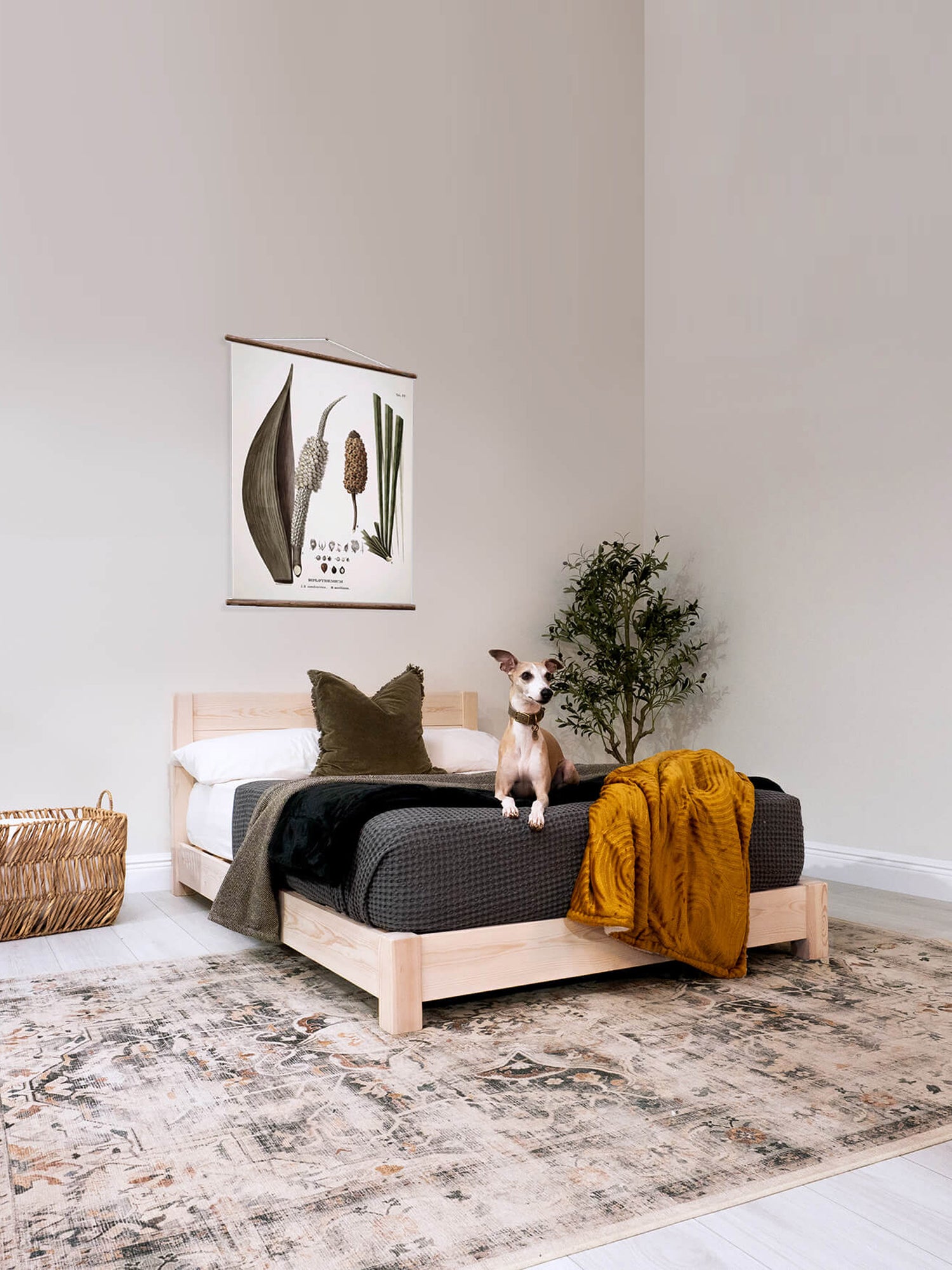 Model 04 – Handmade Low Wooden Bed - Colour & Size Options Available