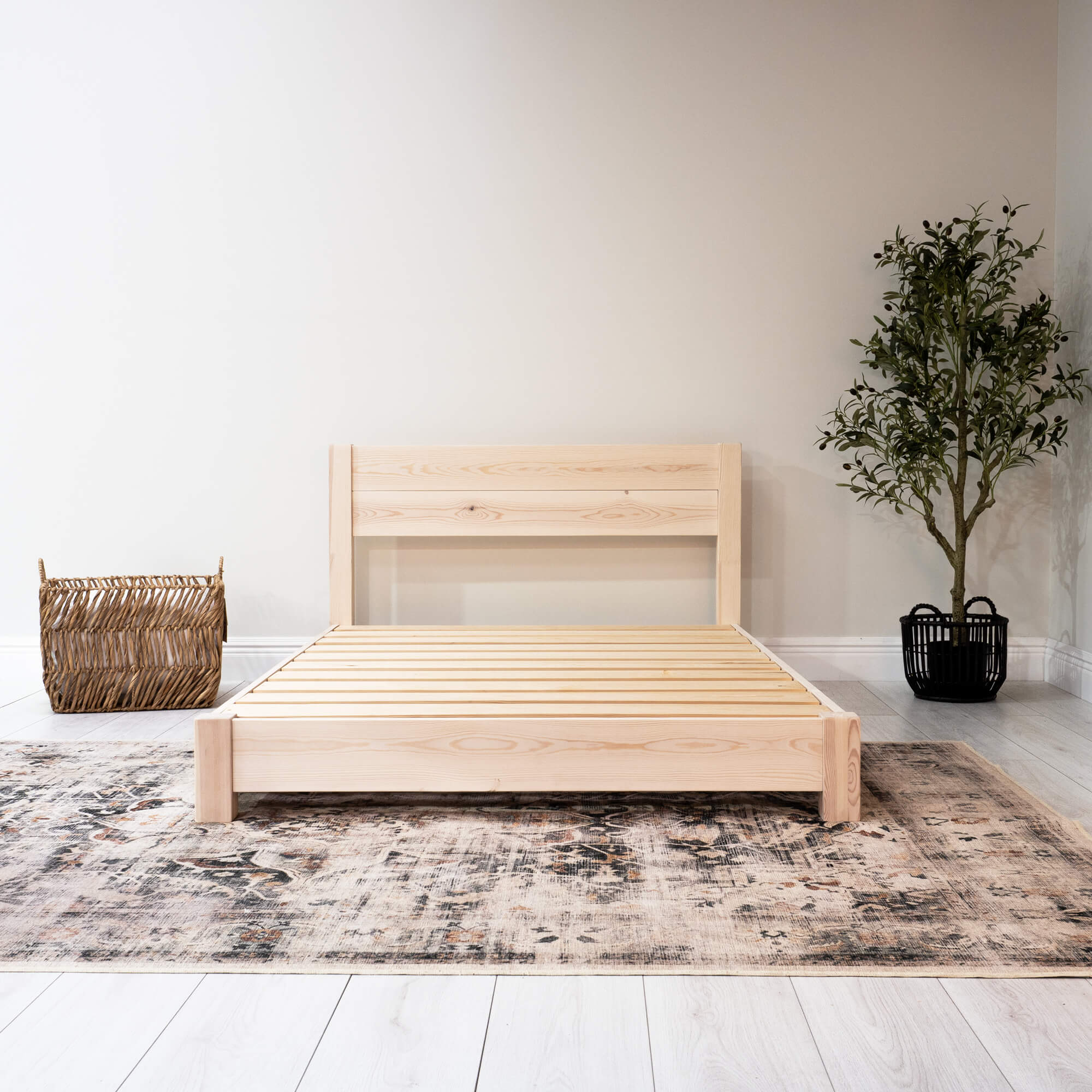 Model 04 – Handmade Low Wooden Bed - Colour & Size Options Available