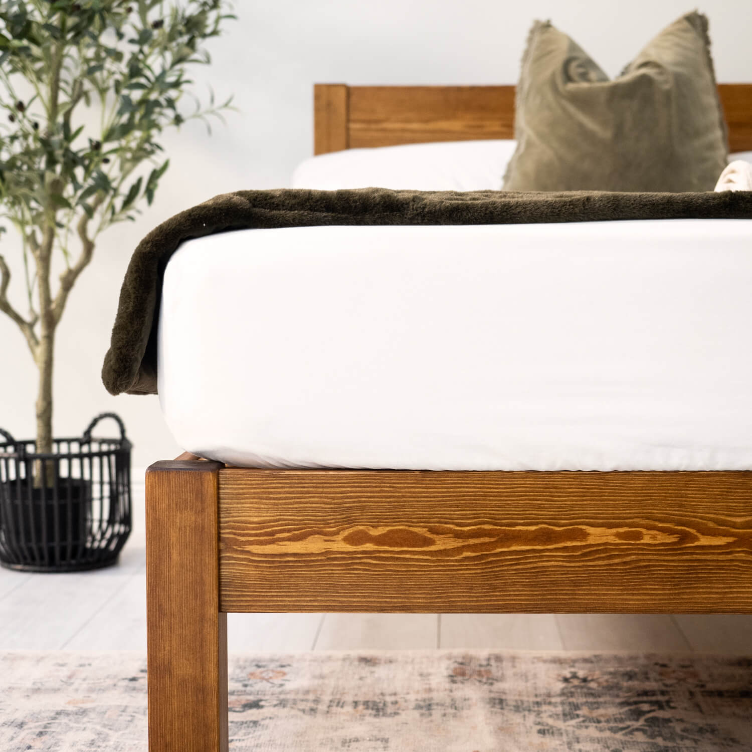 Model 01 – Handmade Wooden Bed - Colour & Size Options Available