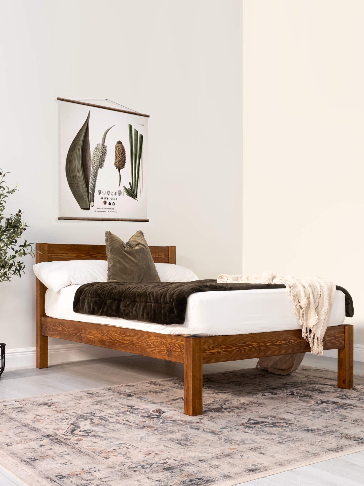 Model 01 – Handmade Wooden Bed - Colour & Size Options Available
