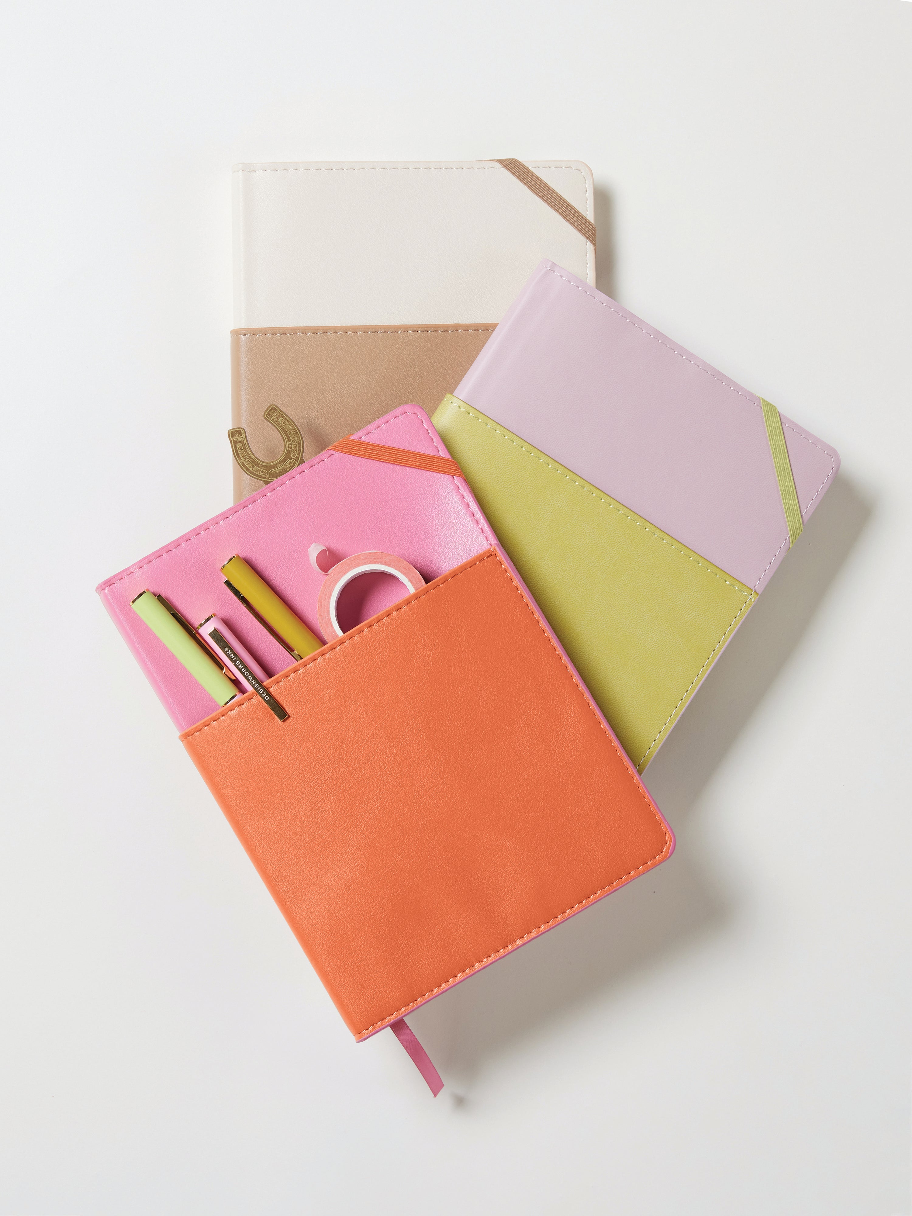 Vegan Leather Pocket journal - Lilac & Matcha