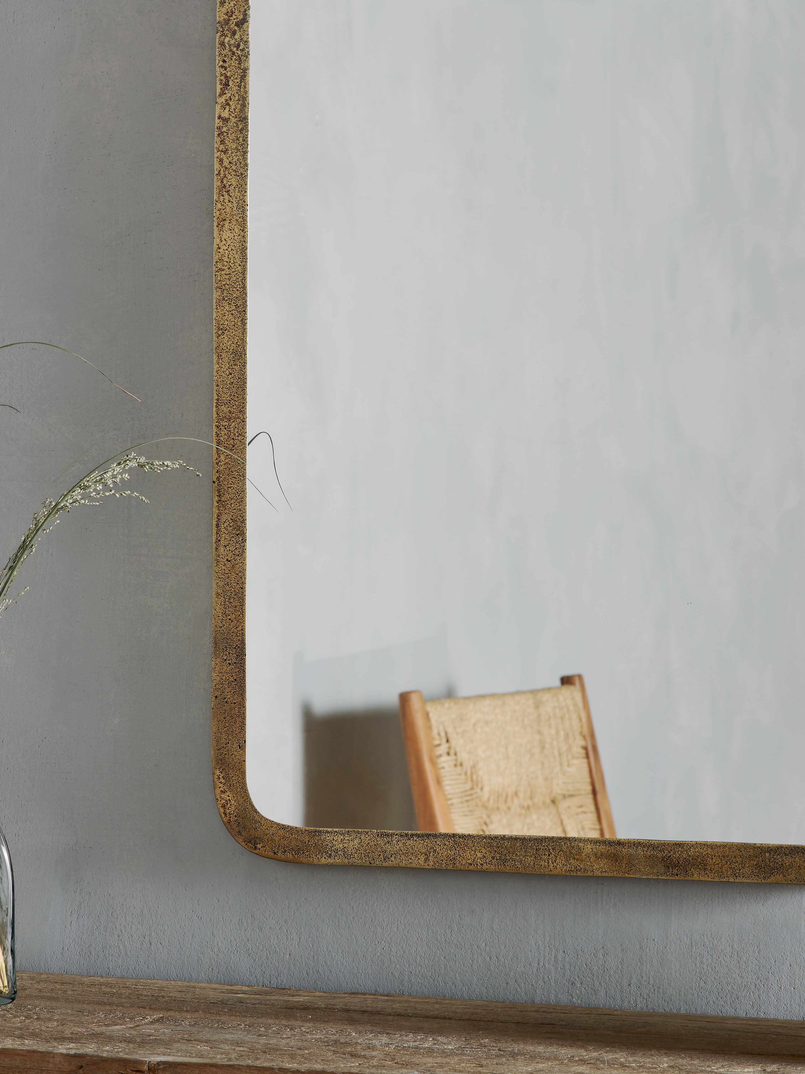 Ungura Antique Brass Mirror
