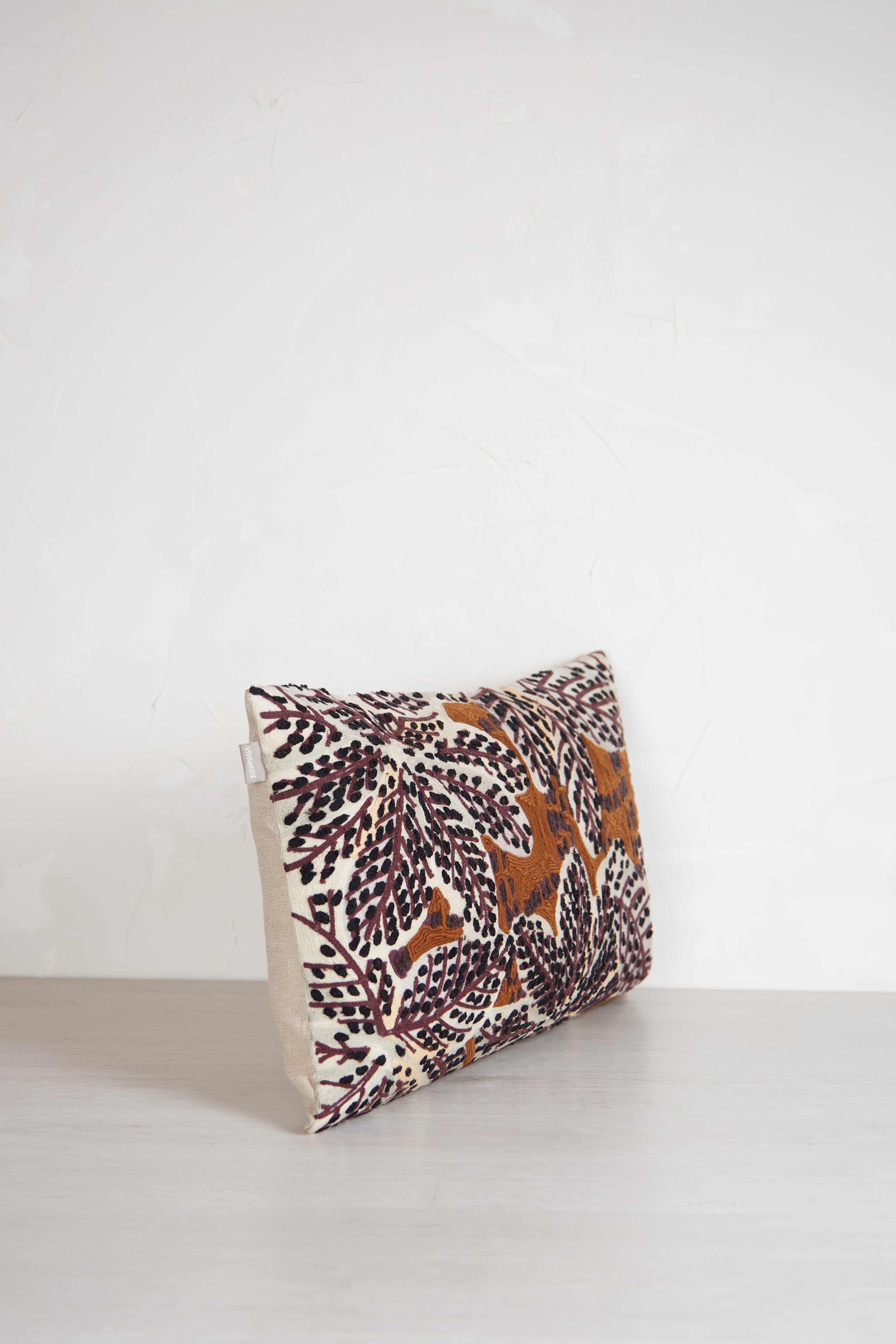 Ariane Embroidered Cushion Cover - Rouille