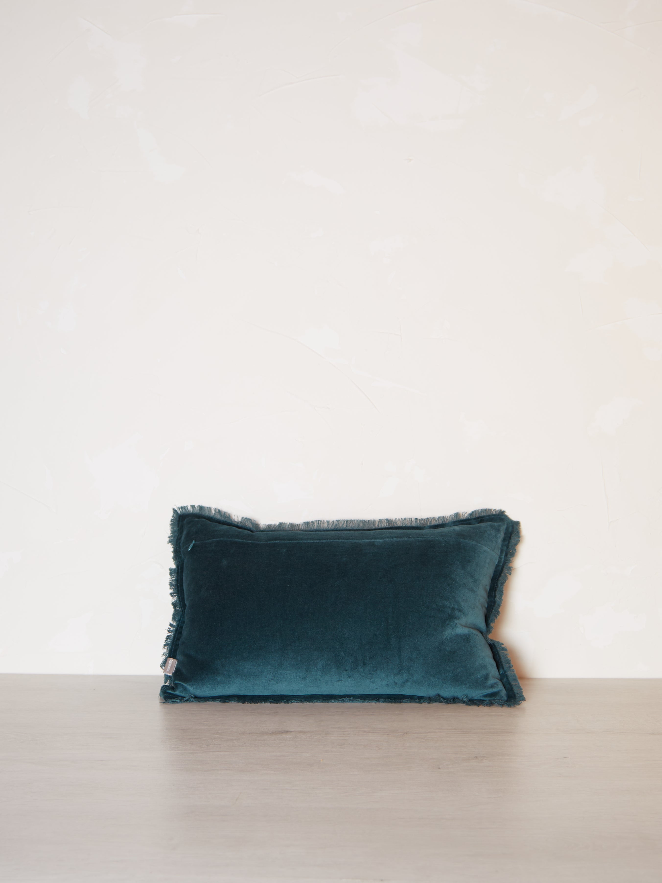 Fara Fringed Velvet Cushion - Corinth - 3 Sizes Available