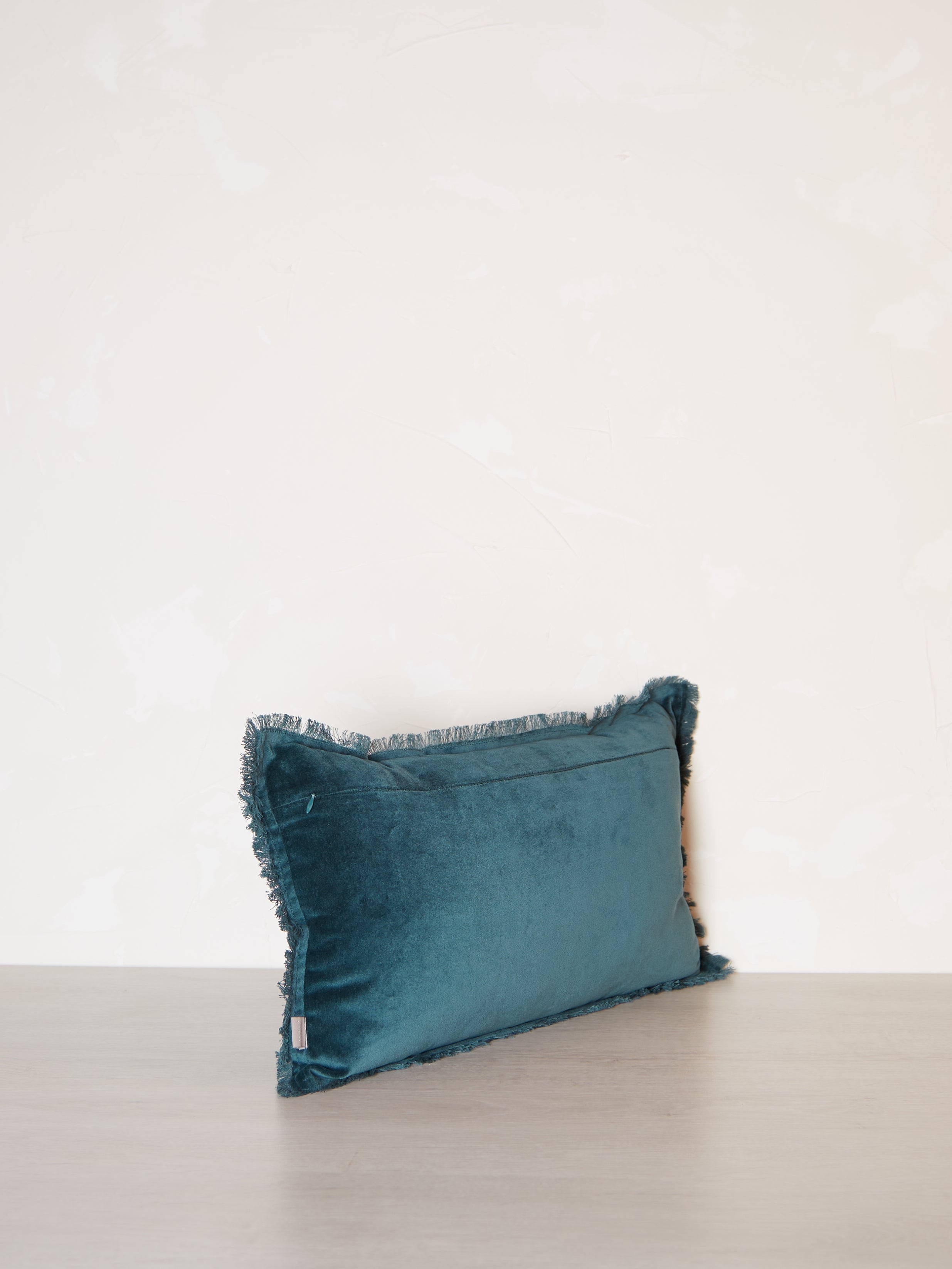 Fara Fringed Velvet Cushion - Corinth - 3 Sizes Available