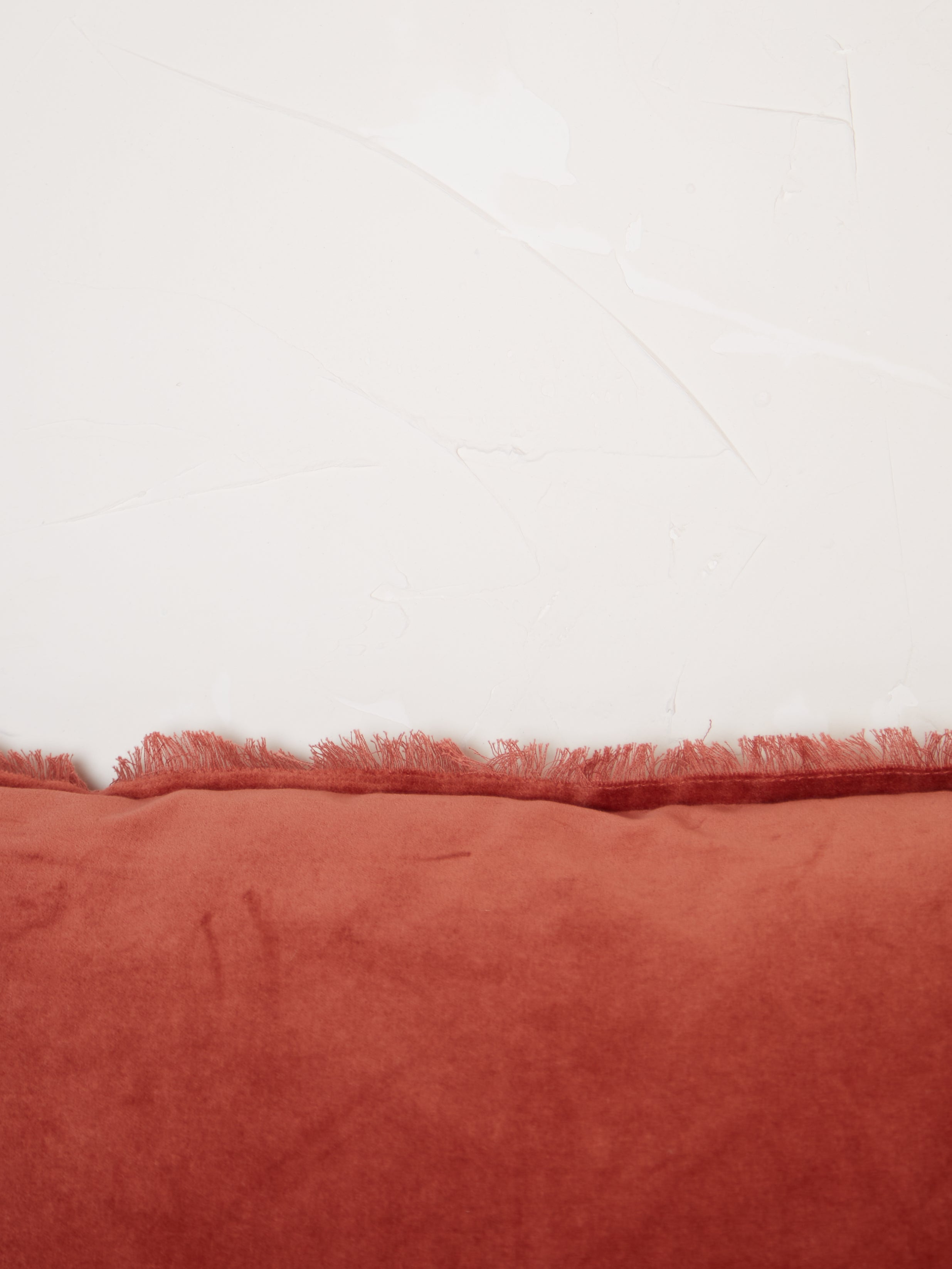 Fara Fringed Velvet Cushion - Sienne - 3 Sizes Avaliable