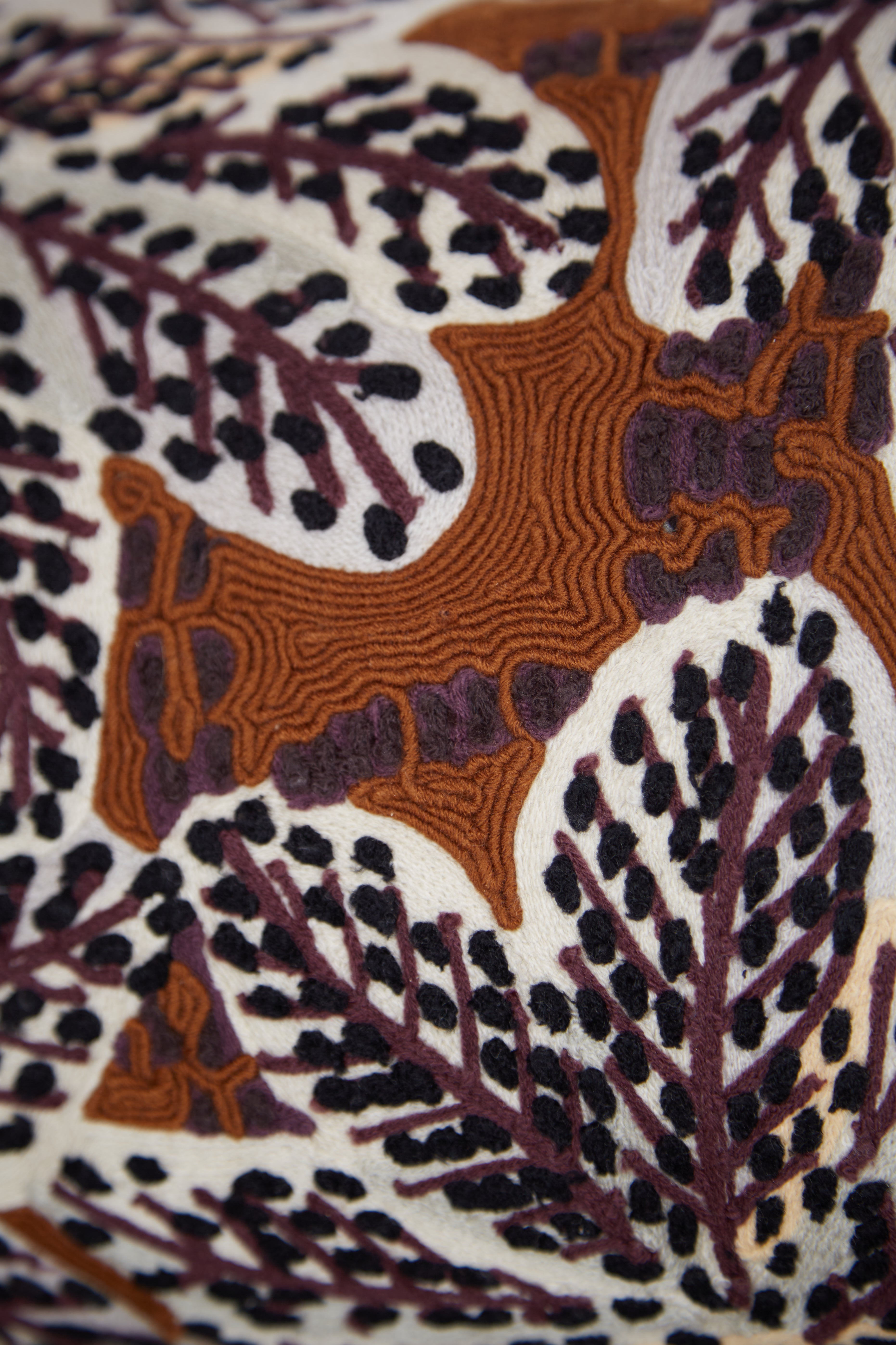 Ariane Embroidered Cushion Cover - Rouille