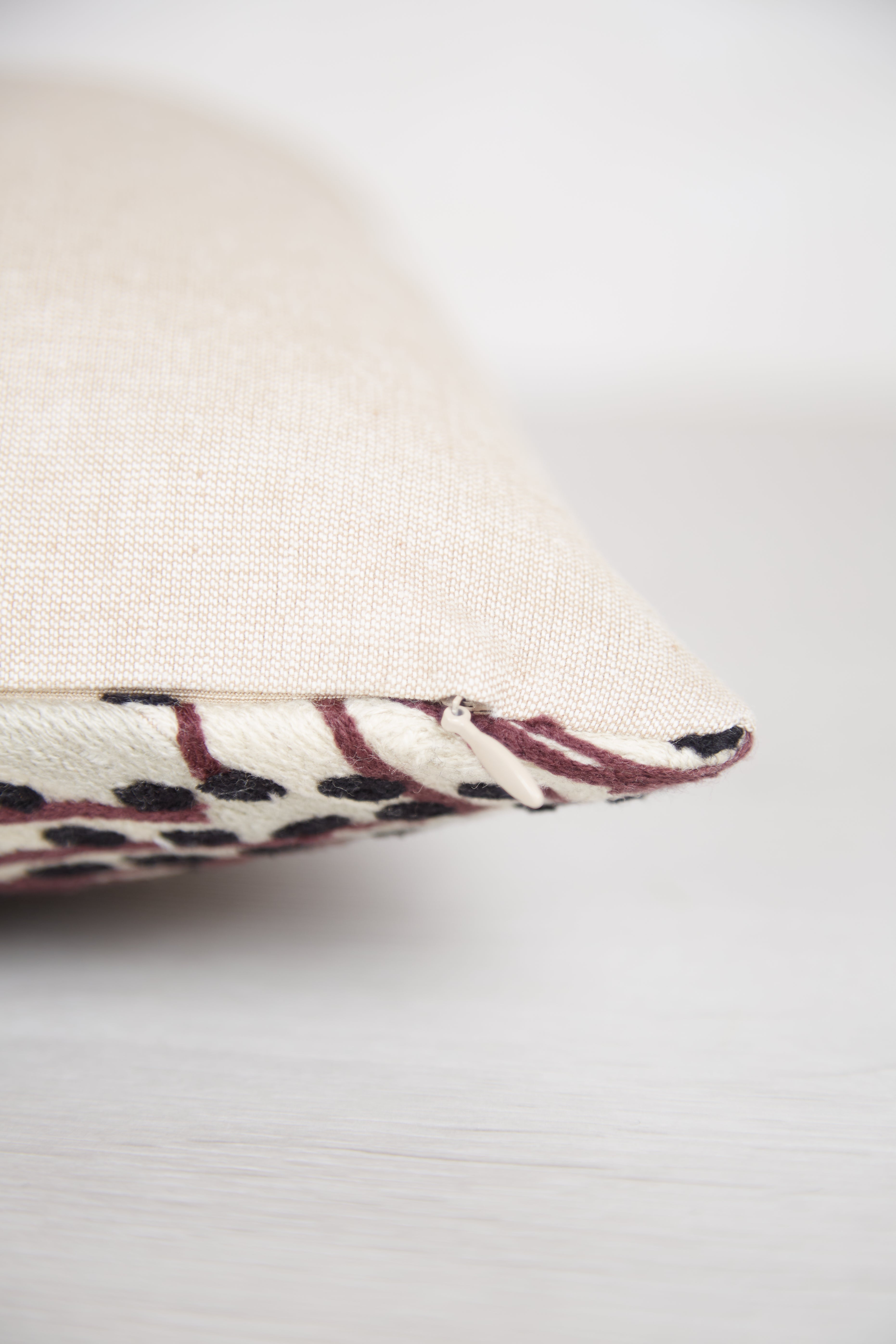 Ariane Embroidered Cushion Cover - Rouille