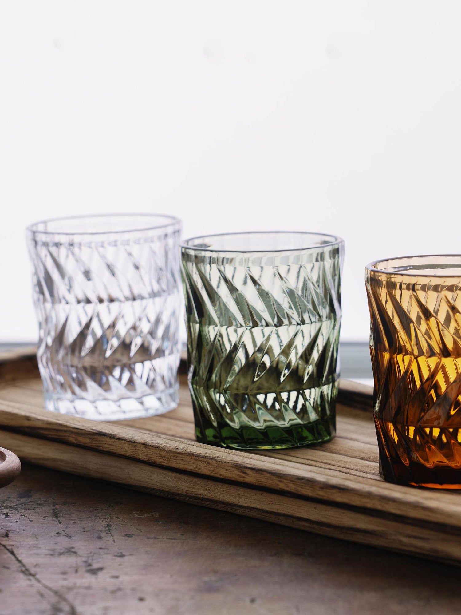 Patterned Hue Drinking Glass - Brown, Auburn