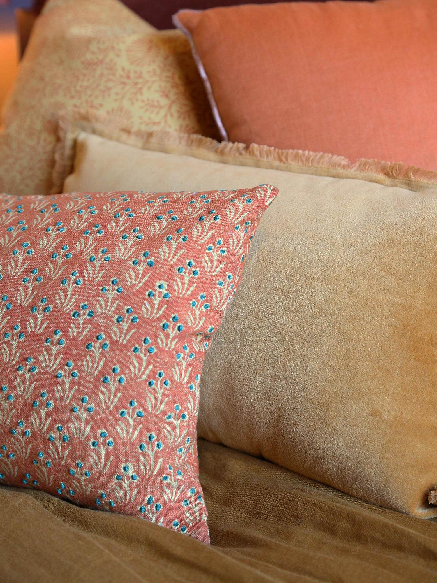 CRAFTED - Iris Hand Embroidered Cushion