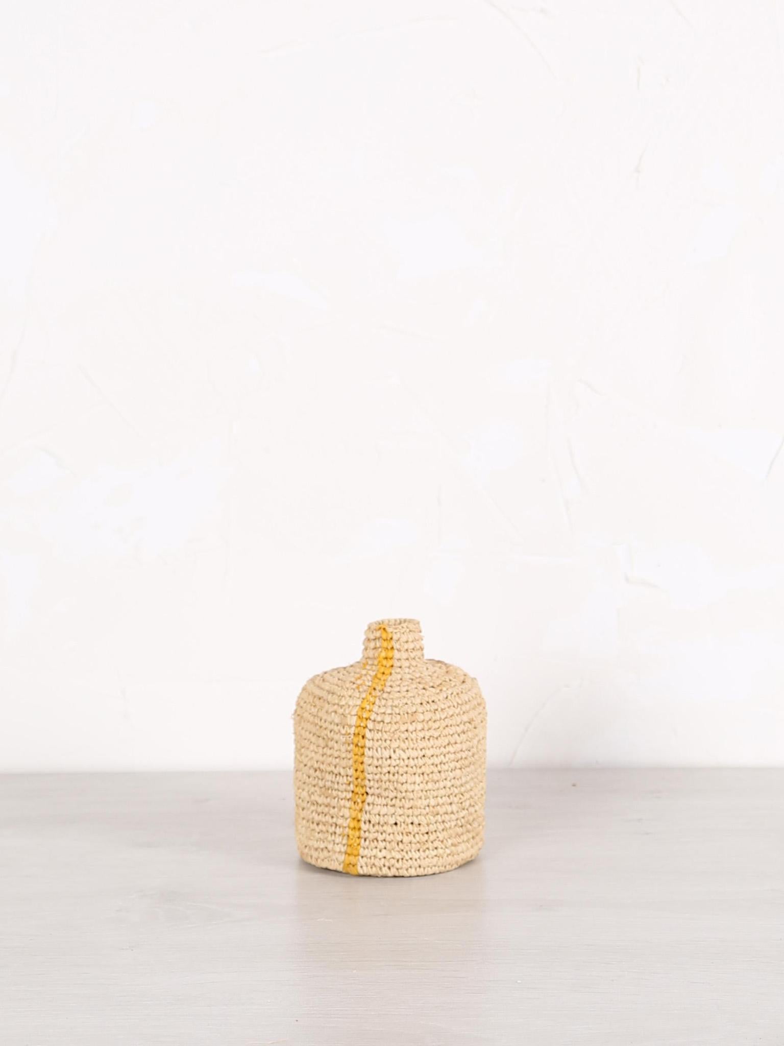 Small Woven Vertical Striped Bud/Bottle Vase
