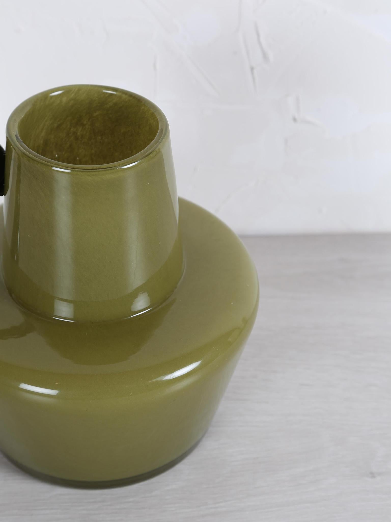 Veneta Milky Green Glass Vase