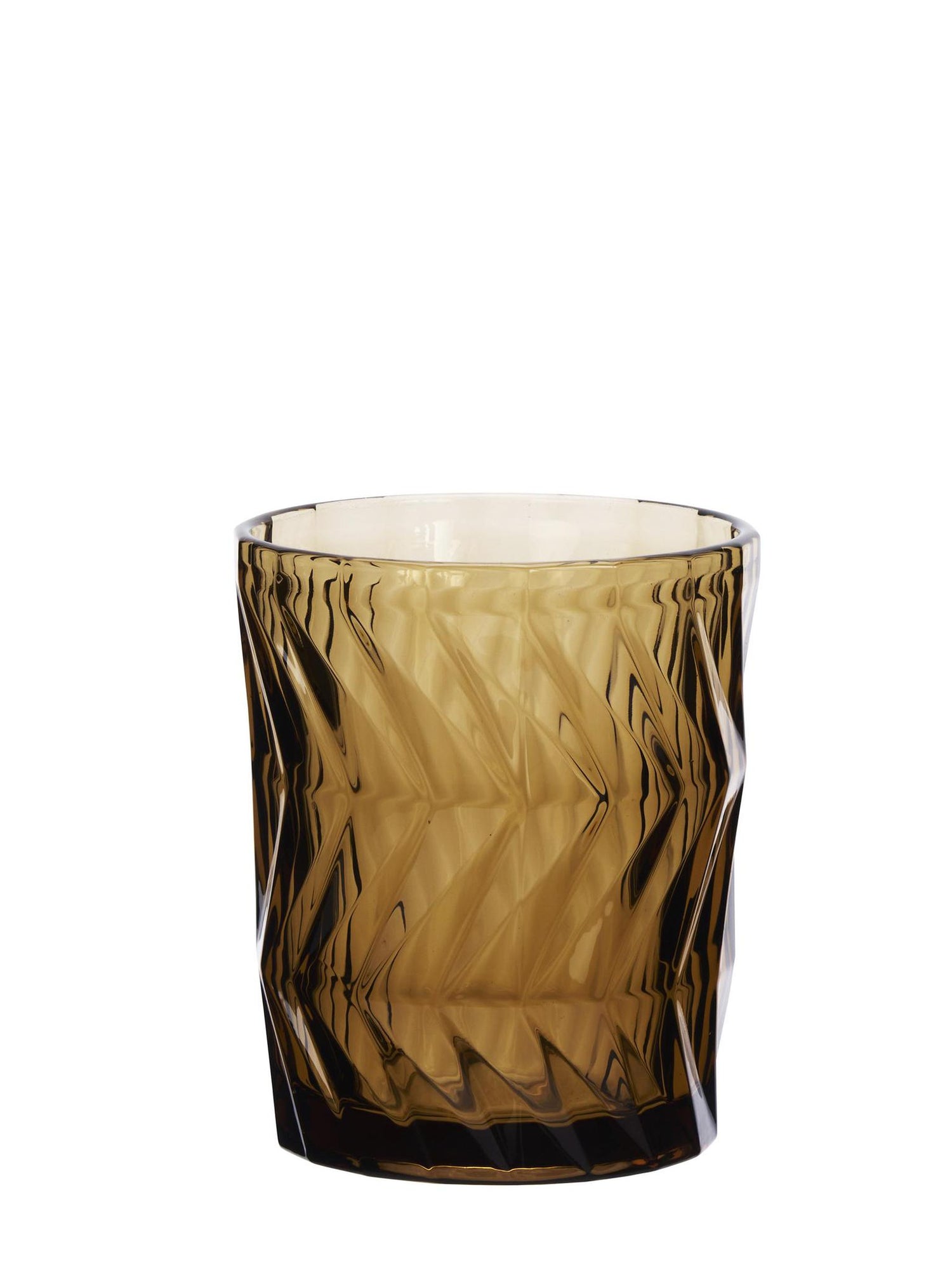 Patterned Hue Drinking Glass - Brown, Auburn