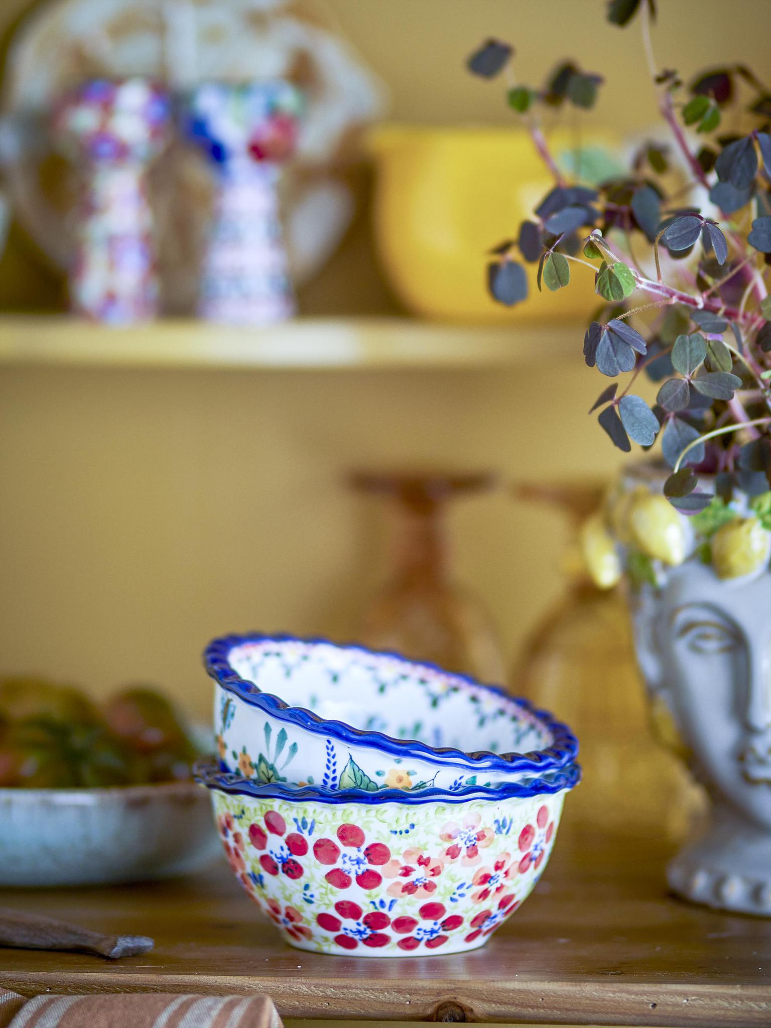 Florist Stoneware Bowl - 2 Pattern Options available