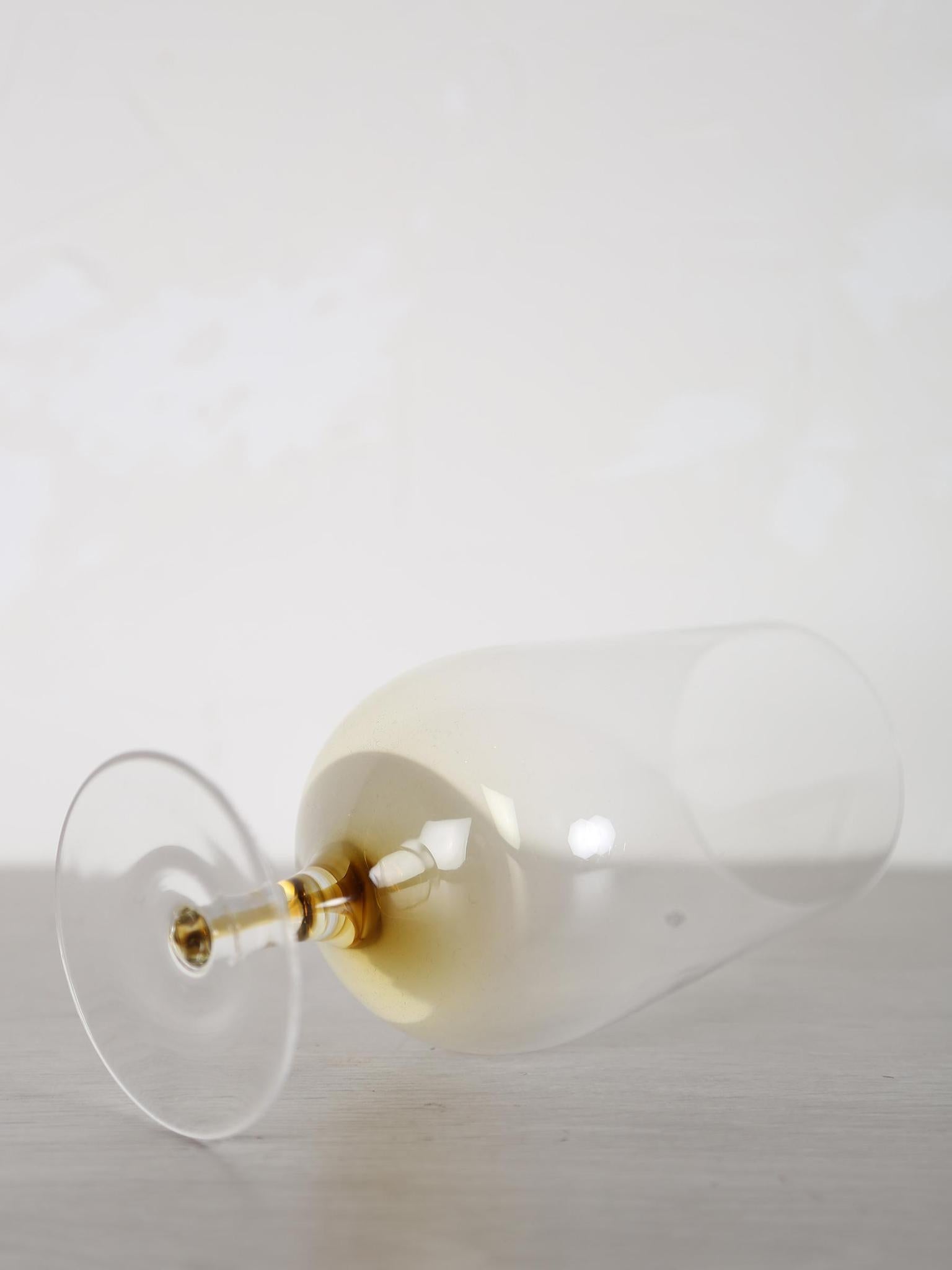 Amber Mouthblown Beer Glass