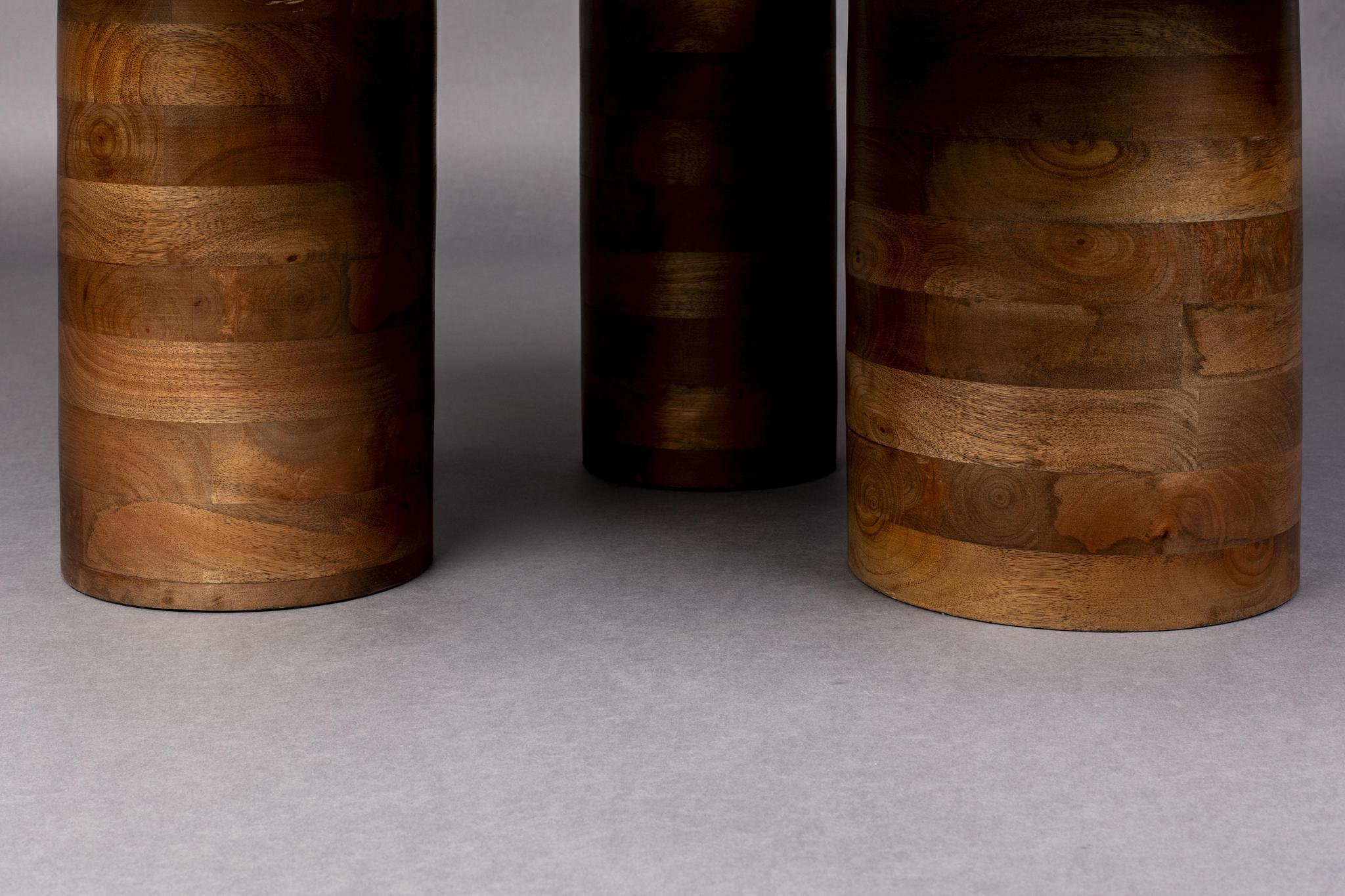 Suki Set of 3 Marble & Mango Wood Side Tables