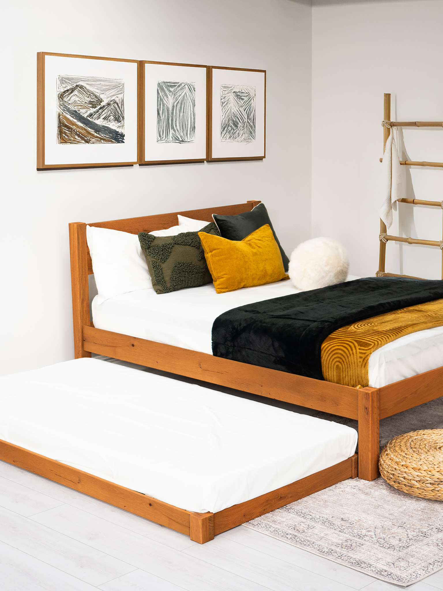 Model 10 - Wooden Trundle Bed