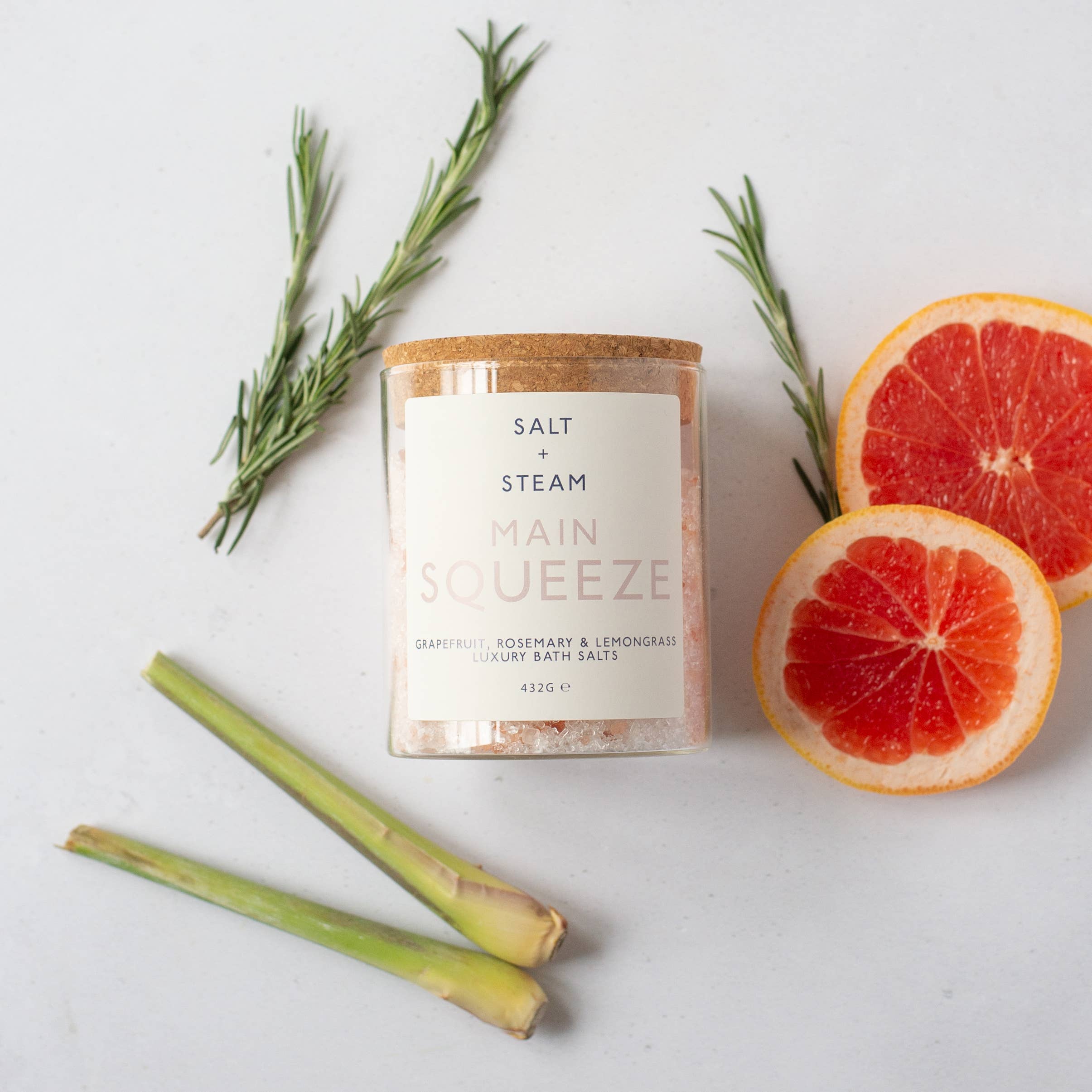Main Squeeze - Grapefruit & Rosemary Bath Salts 80g & 432g