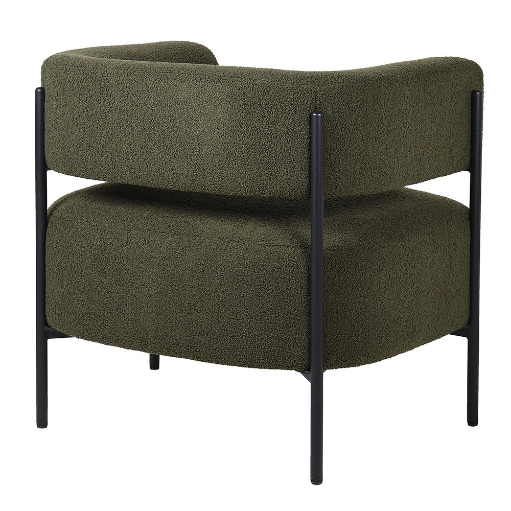 Ayla Green Boucle Accent Chair