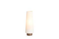 Howie Table lamp - Wooden Print - Dark Brown, Cream