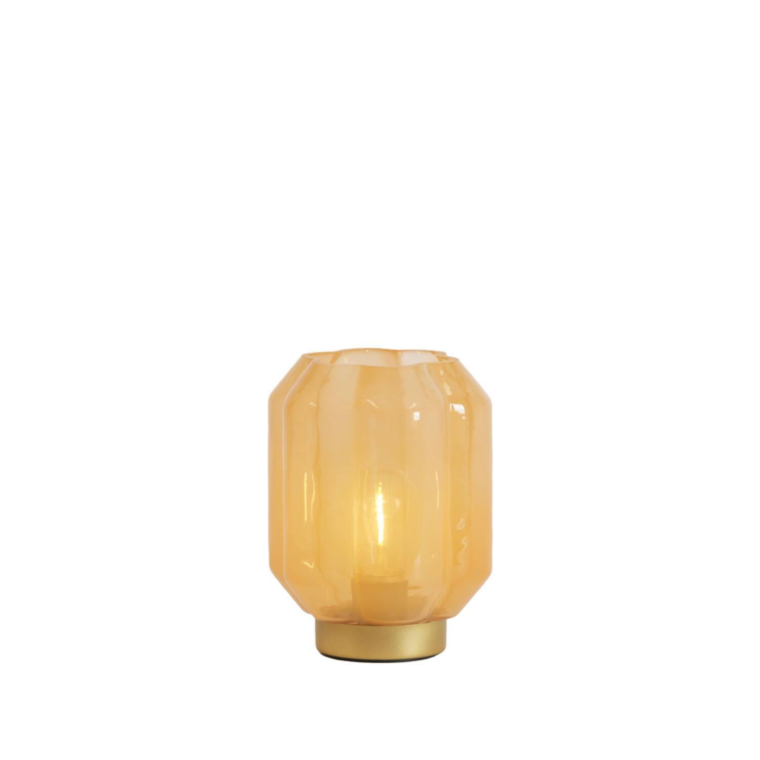 Yvias Table lamp - LED glass - Orange & Gold