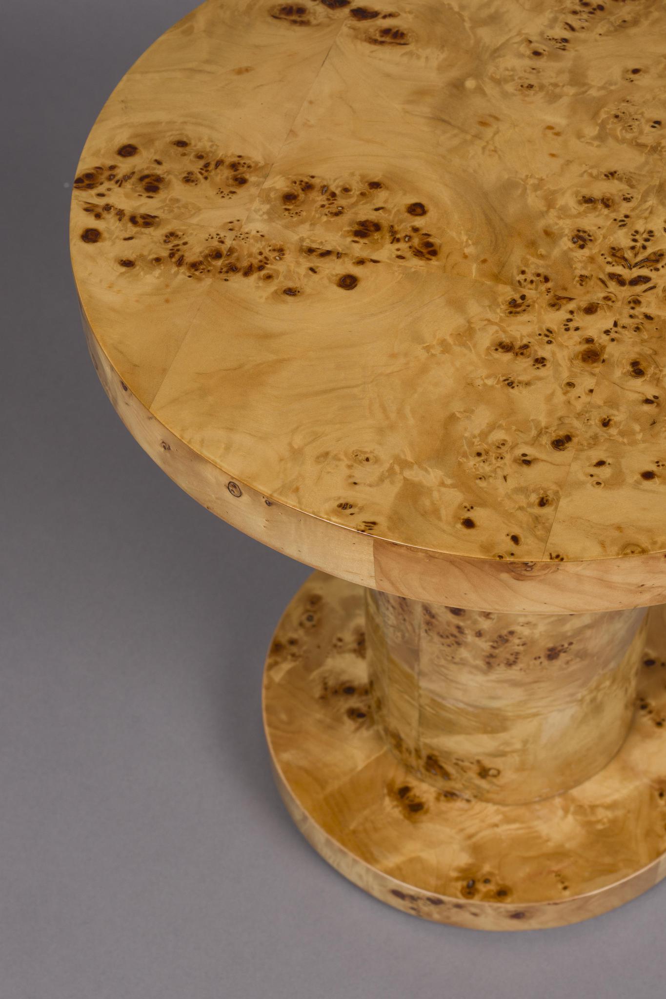 Quinn Side Table - Burl Wood