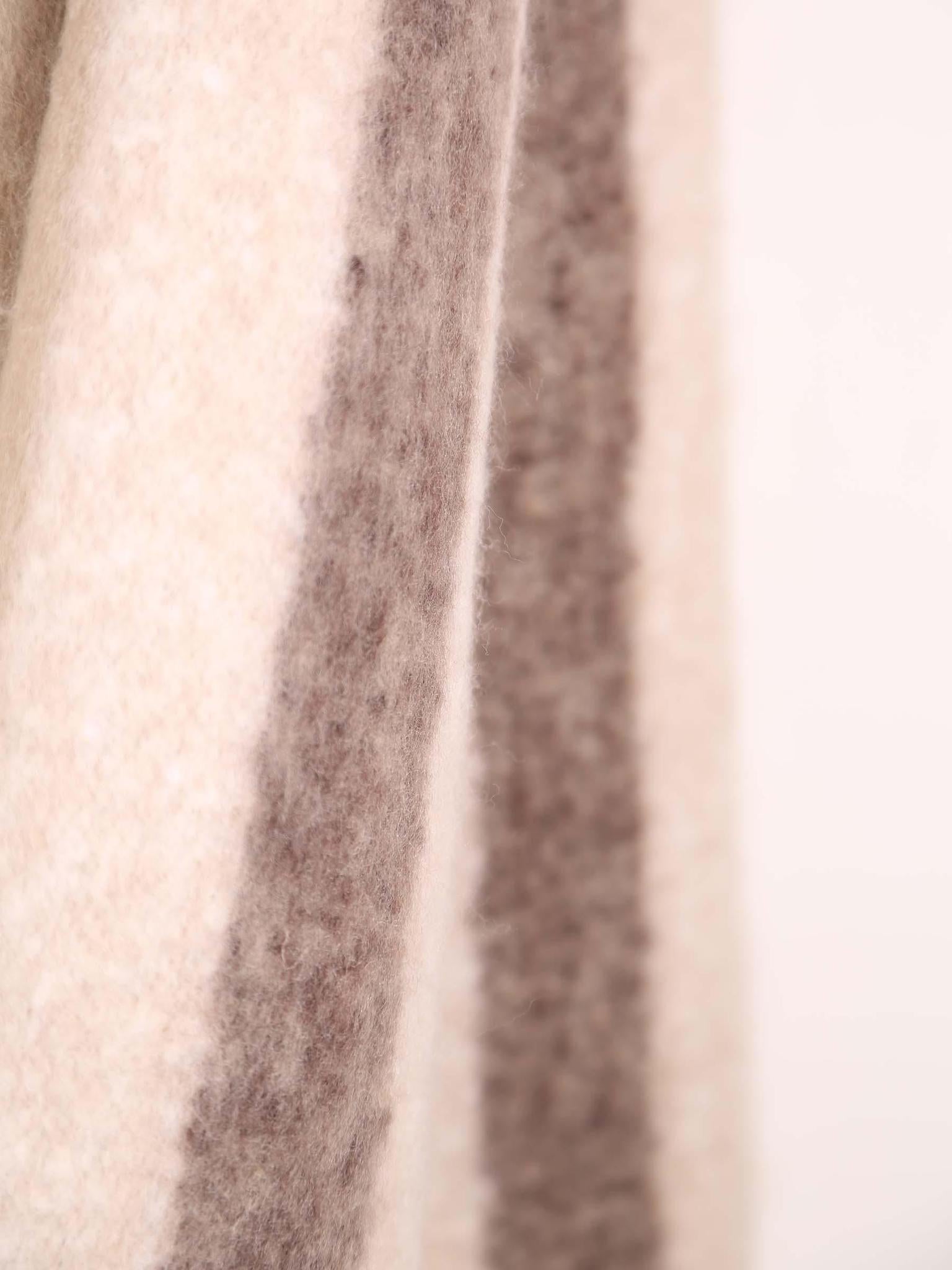 Isabel Recycled Striped Fringed Throw - Nauge