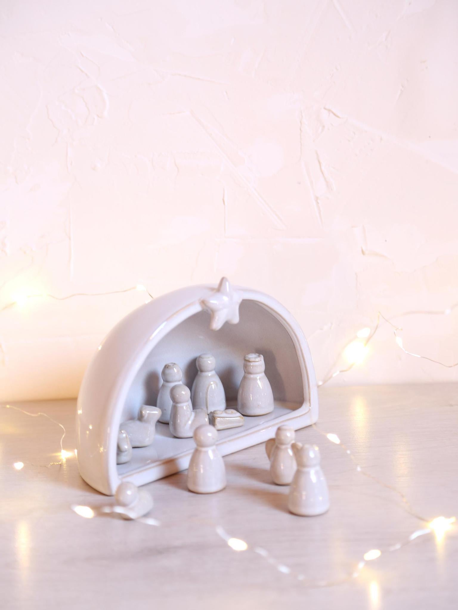 Neutral Scandi Nativity Set - Ceramic