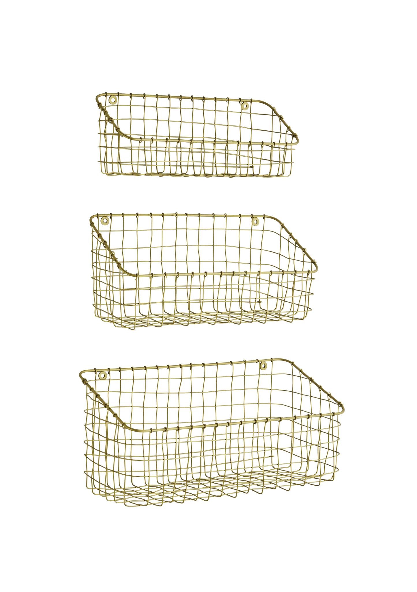 Iron Mesh Wall Baskets - 3 Sizes Available