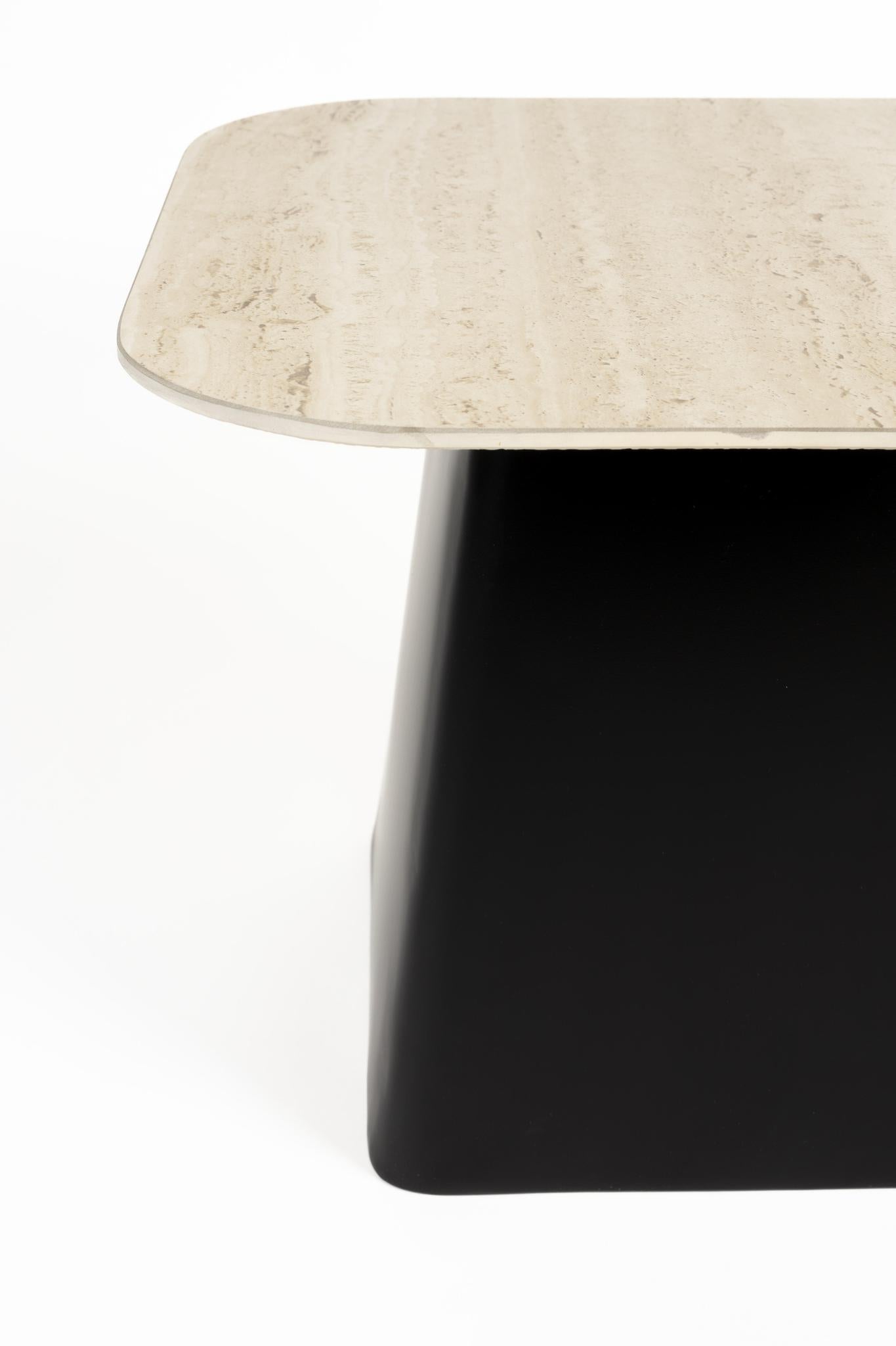 Baru Set of 2 Travertine Side Tables