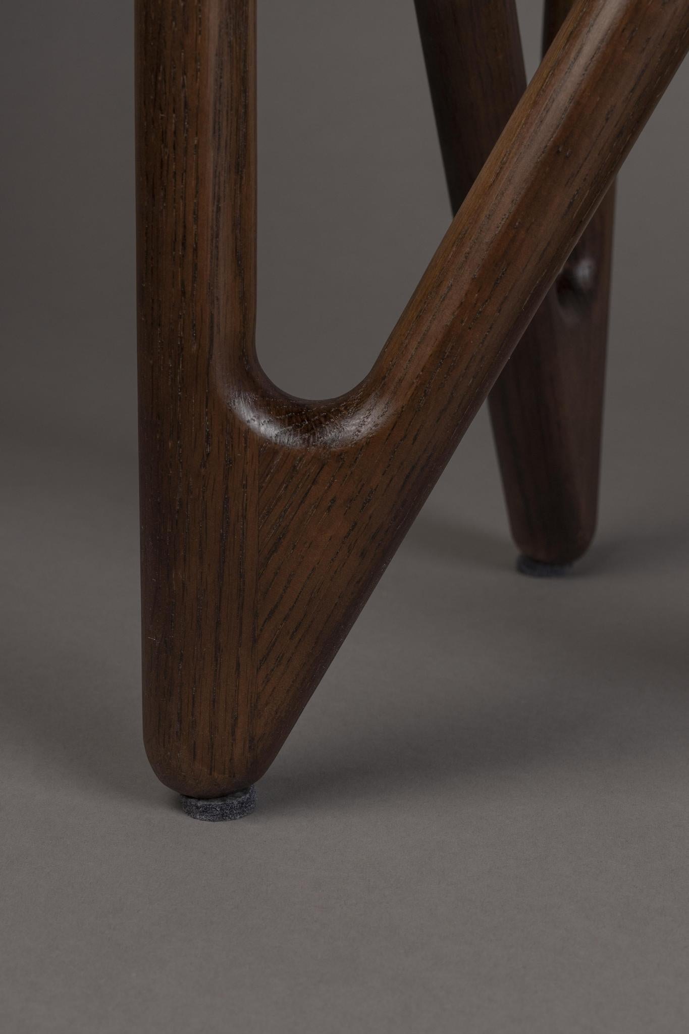 Naia Oak & Glass Side Table