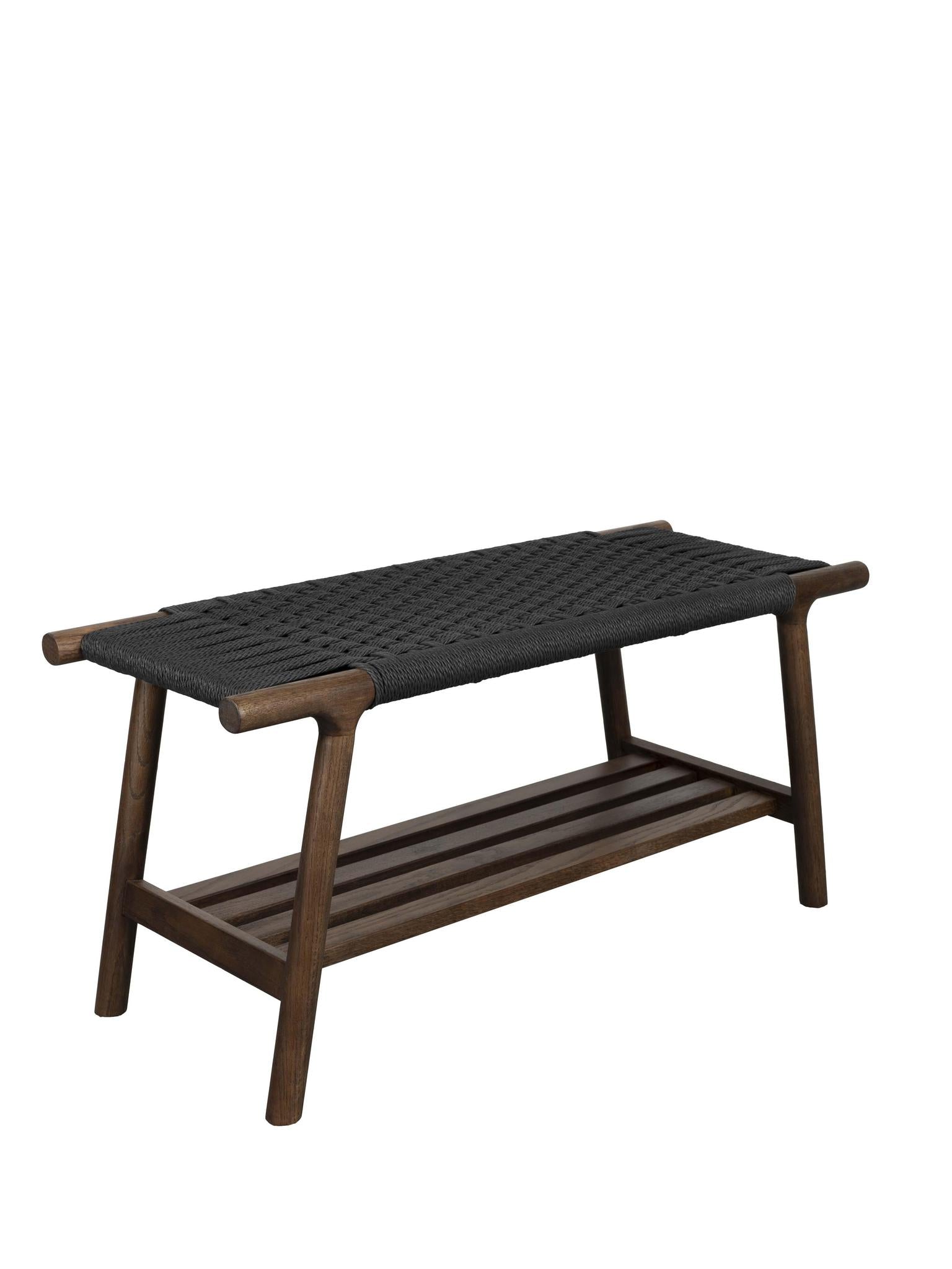 Kintaro Solid Oak, Woven Bench - 2 Colours & 2 Sizes Available