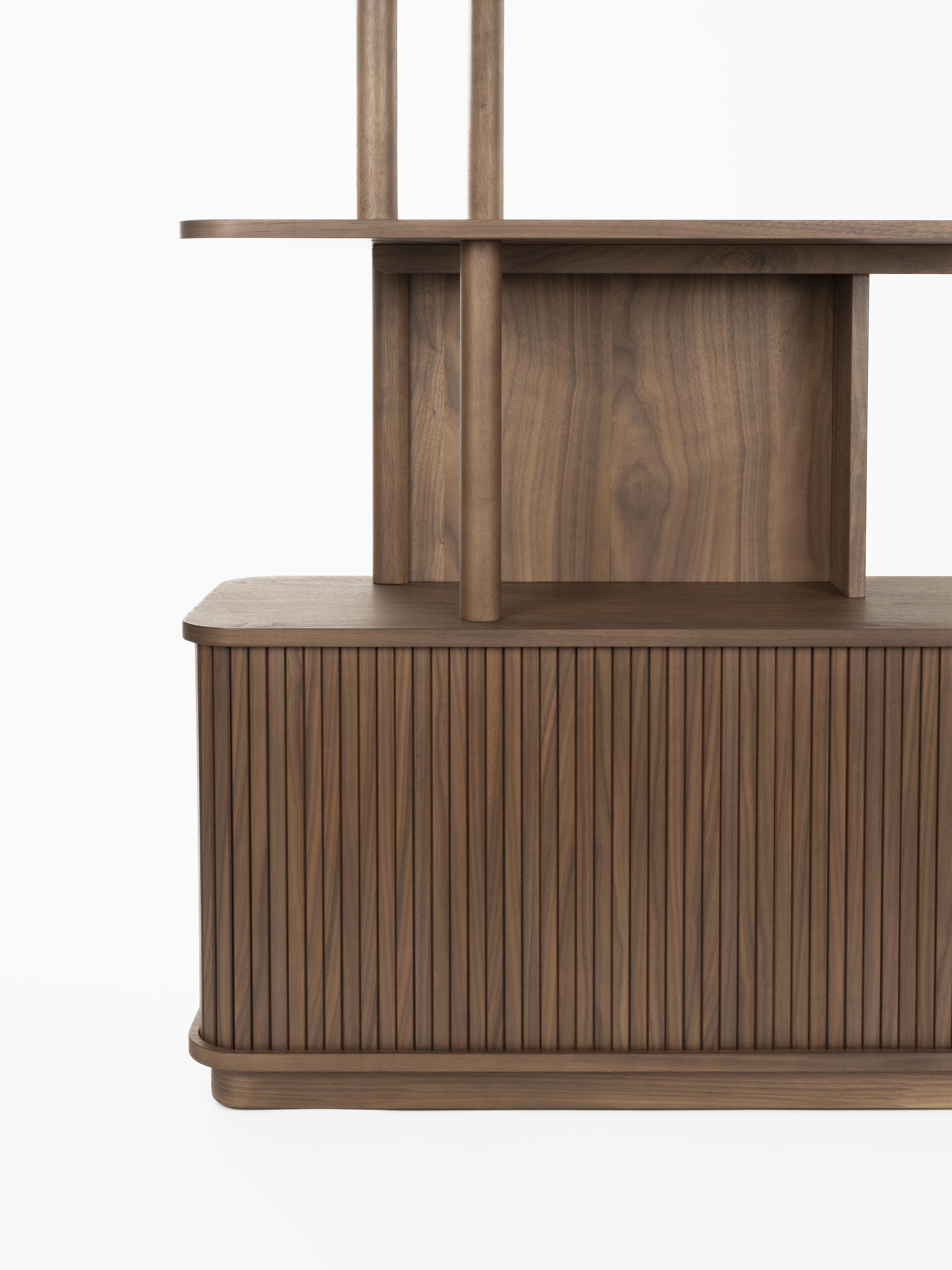Barbier Wooden Bookcase - Walnut
