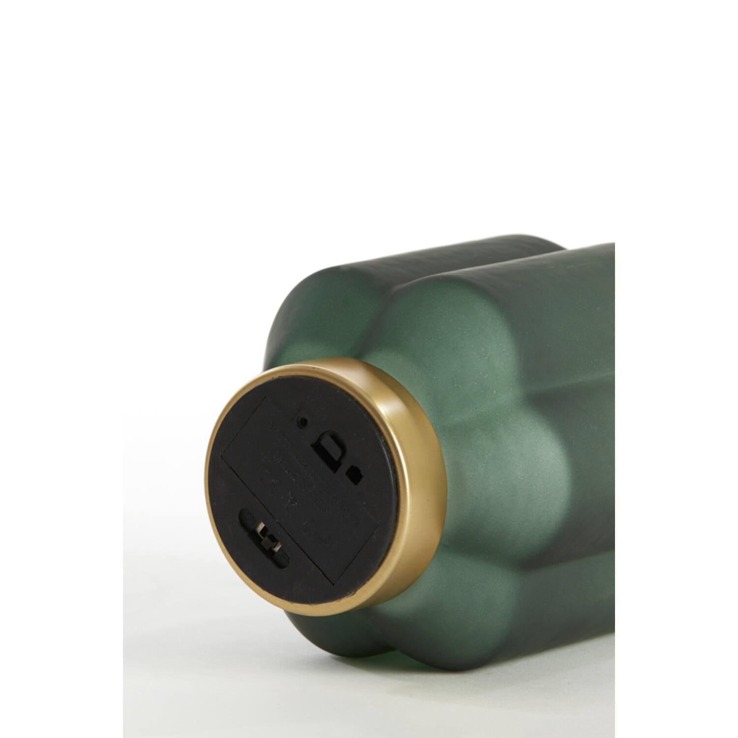 Palermo Matt Glass Table lamp - LED - Dark Green & Gold