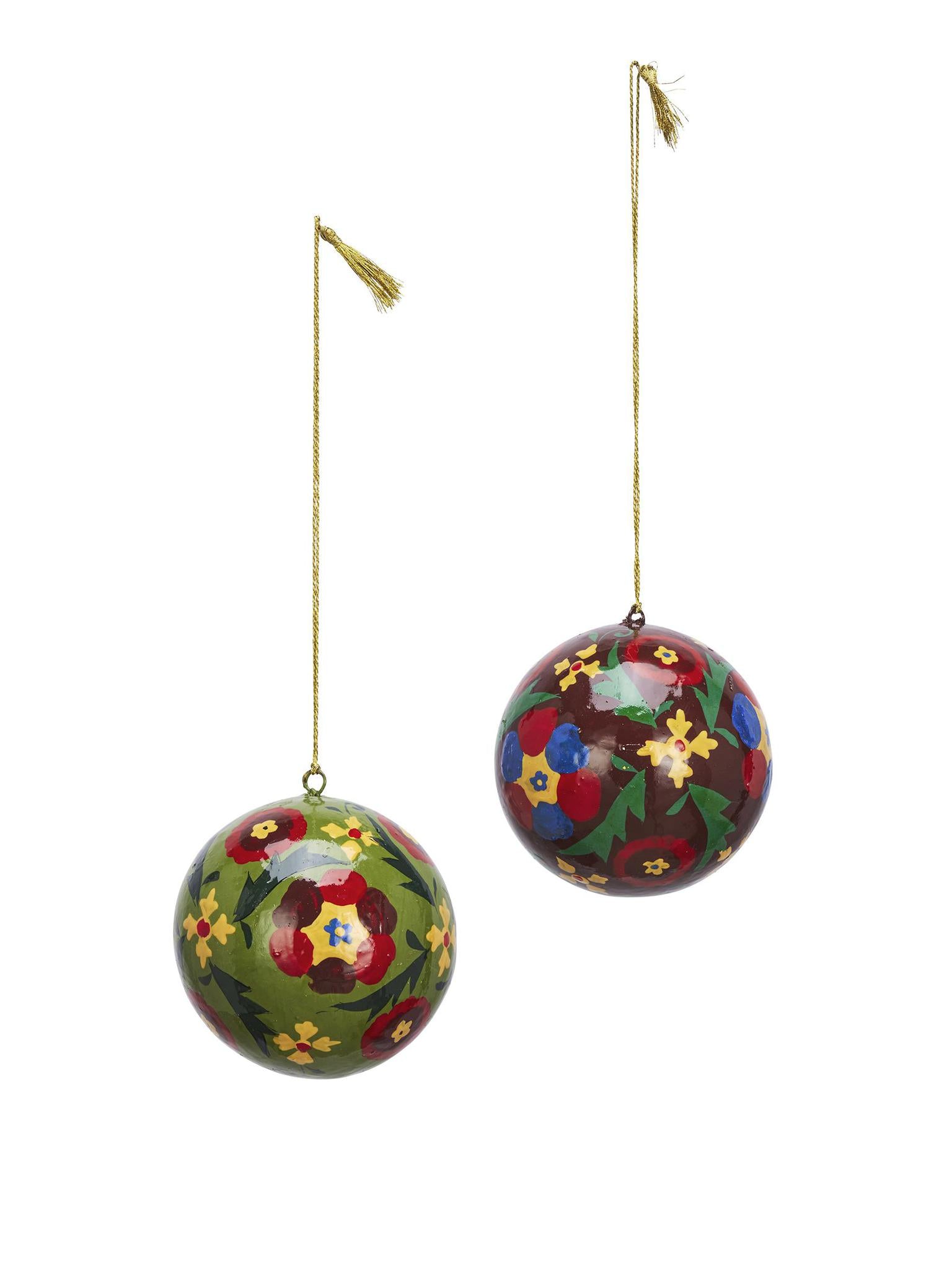 Handmade paper mache christmas Ornament