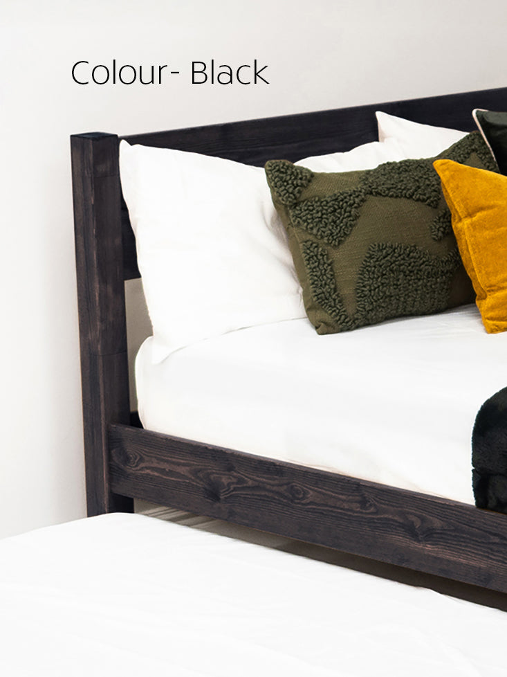 Model 02 – Handmade Wooden Platform Bed (No Headboard) - Colour & Size Options Available
