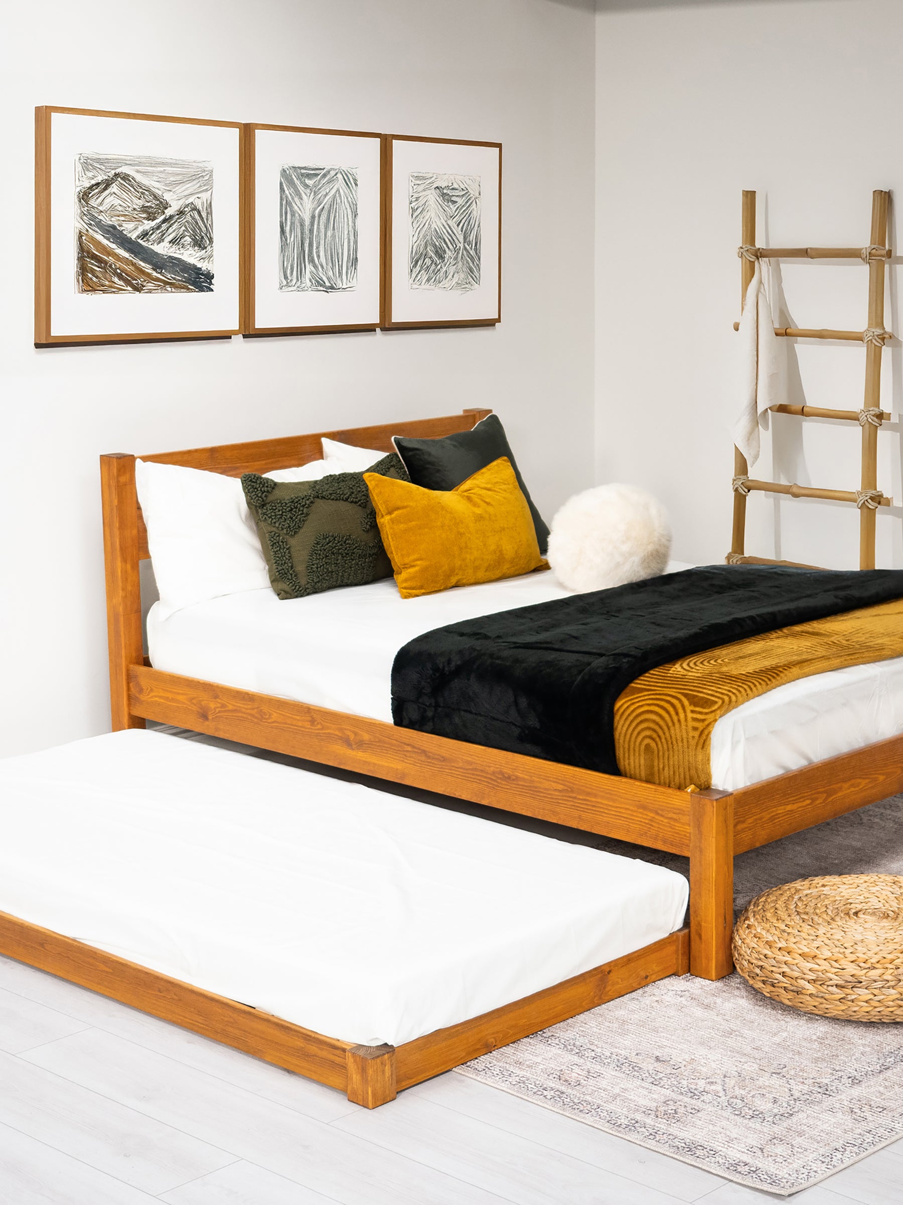 Model 10 - Wooden Trundle Bed
