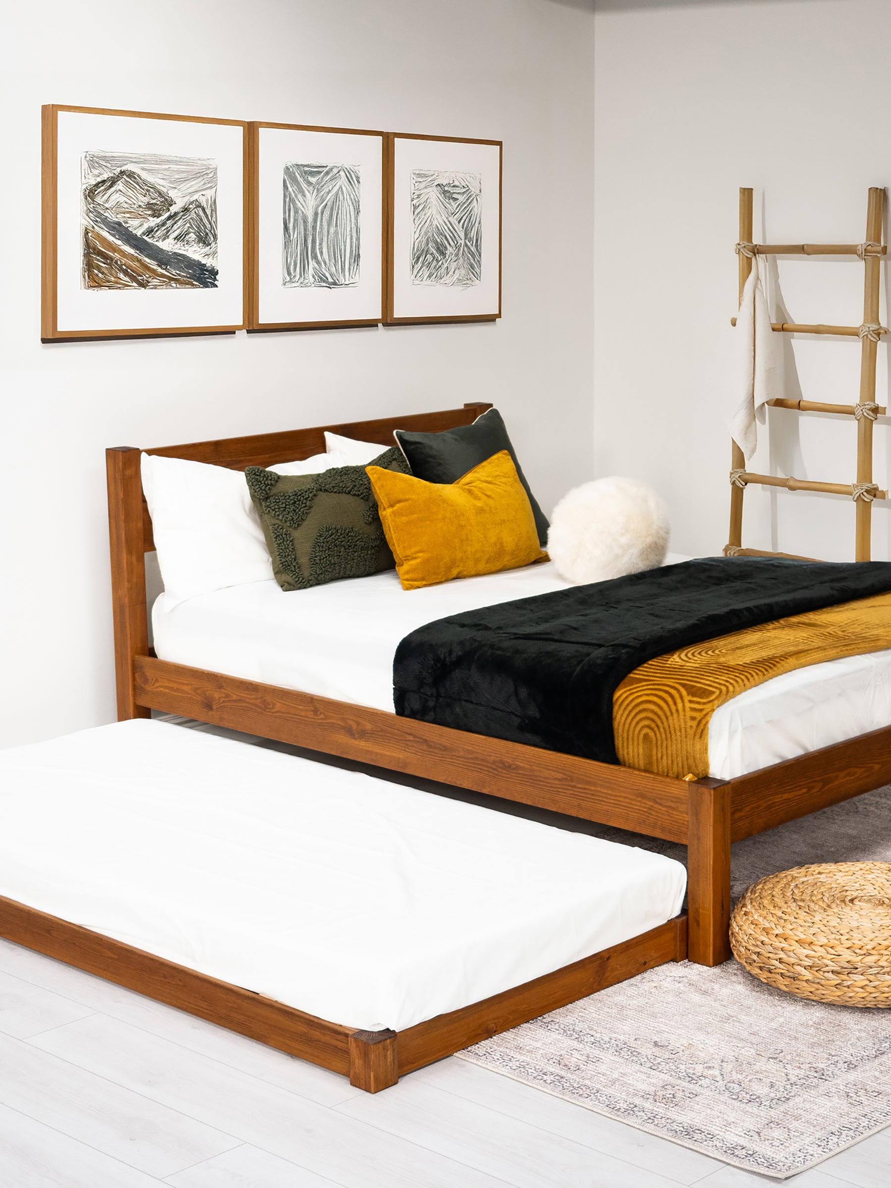 Model 10 - Wooden Trundle Bed