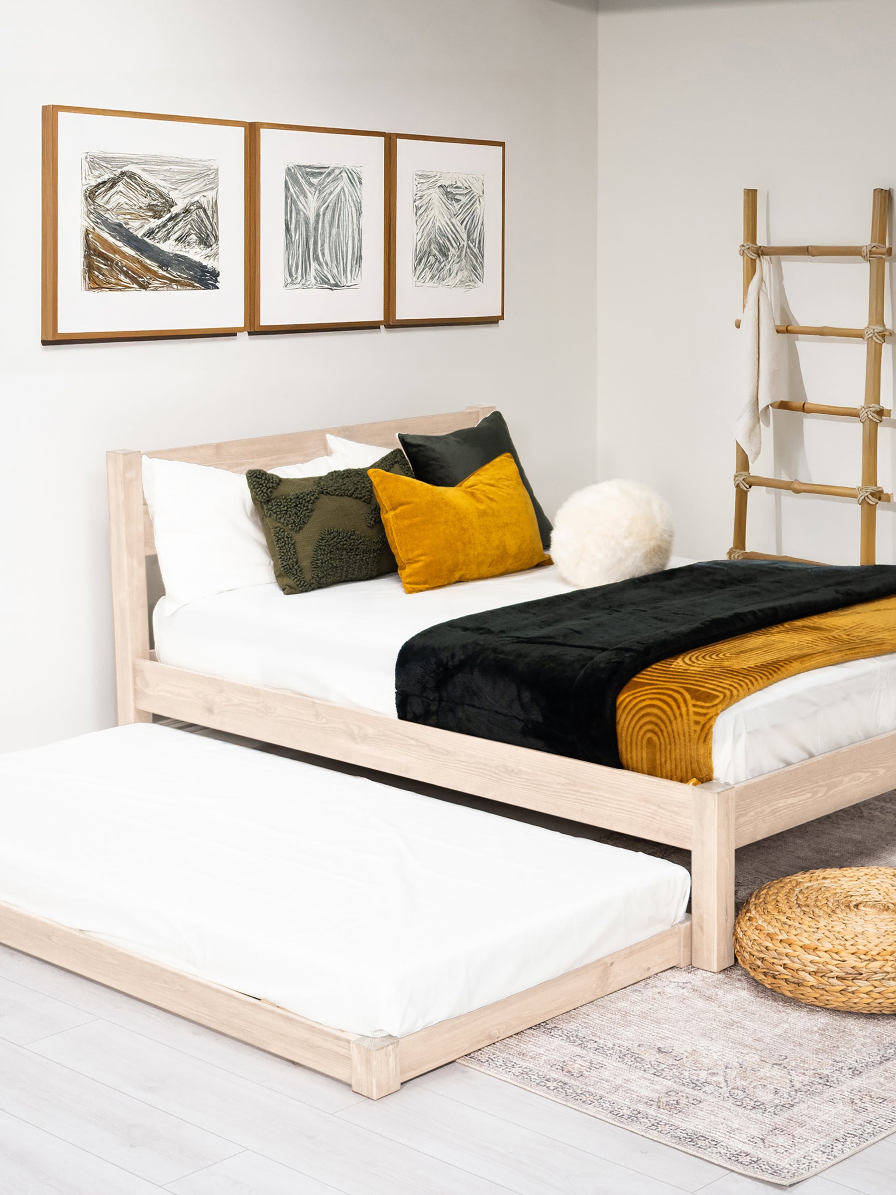 Model 10 - Wooden Trundle Bed