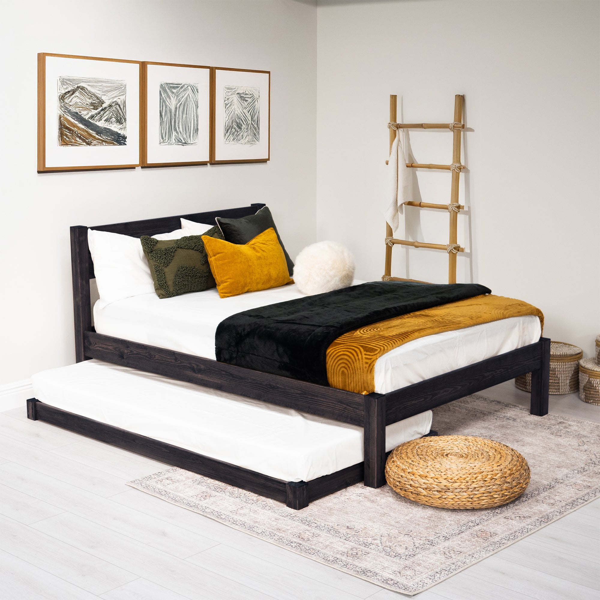Model 10 - Wooden Trundle Bed