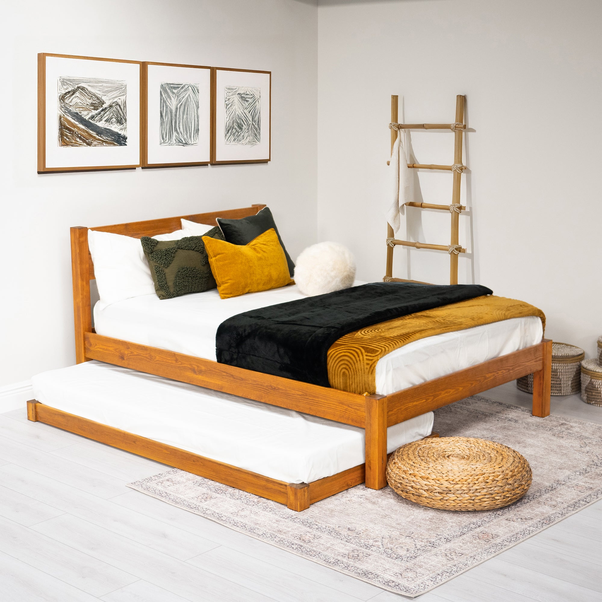 Model 10 - Wooden Trundle Bed