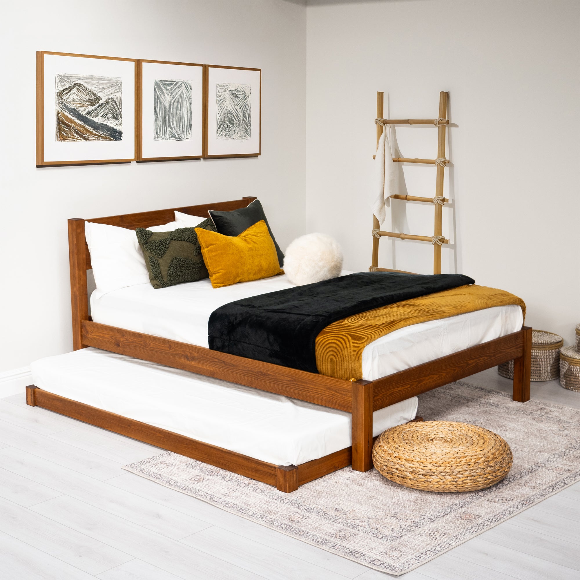 Model 10 - Wooden Trundle Bed