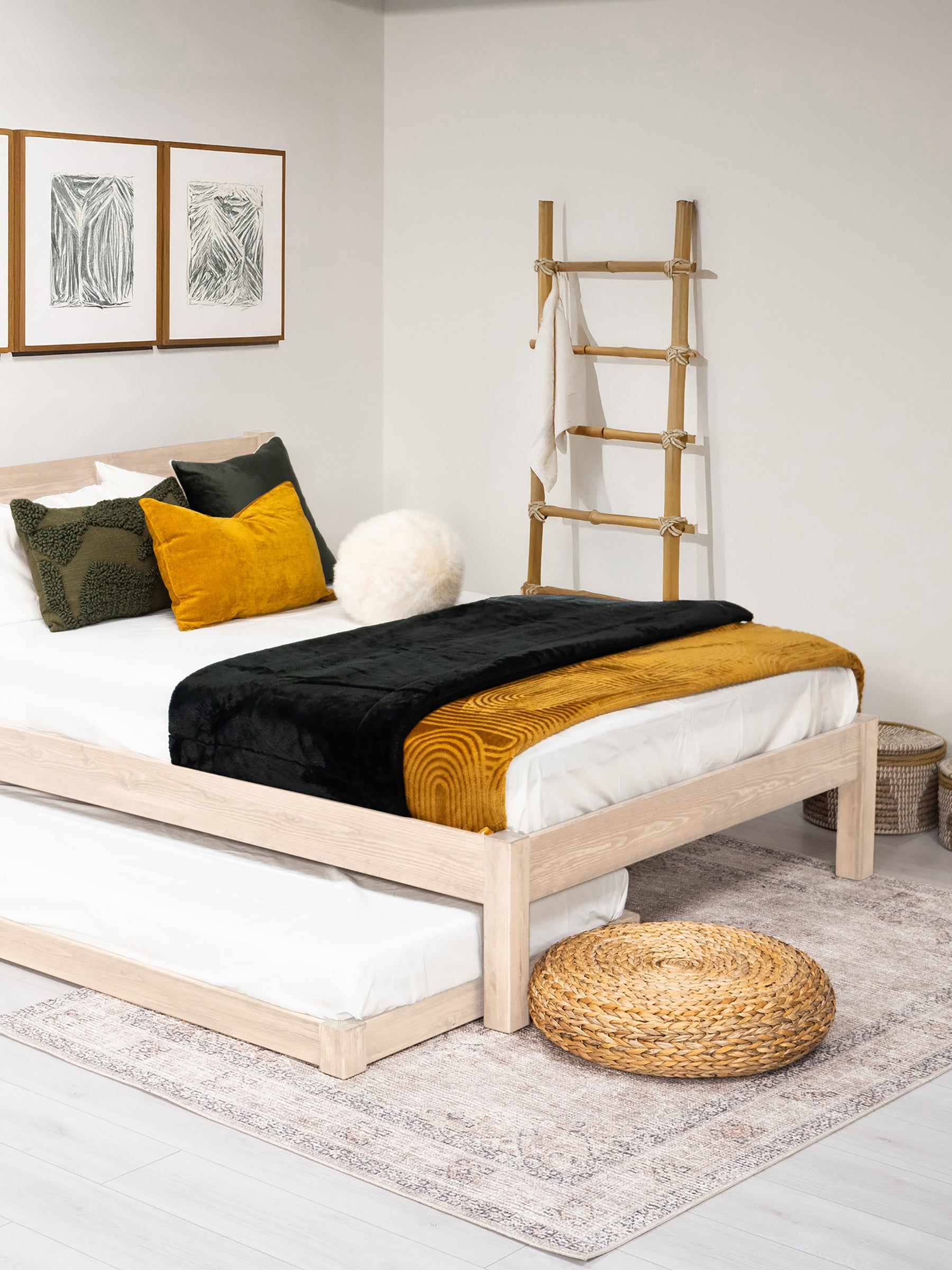 Model 10 - Wooden Trundle Bed
