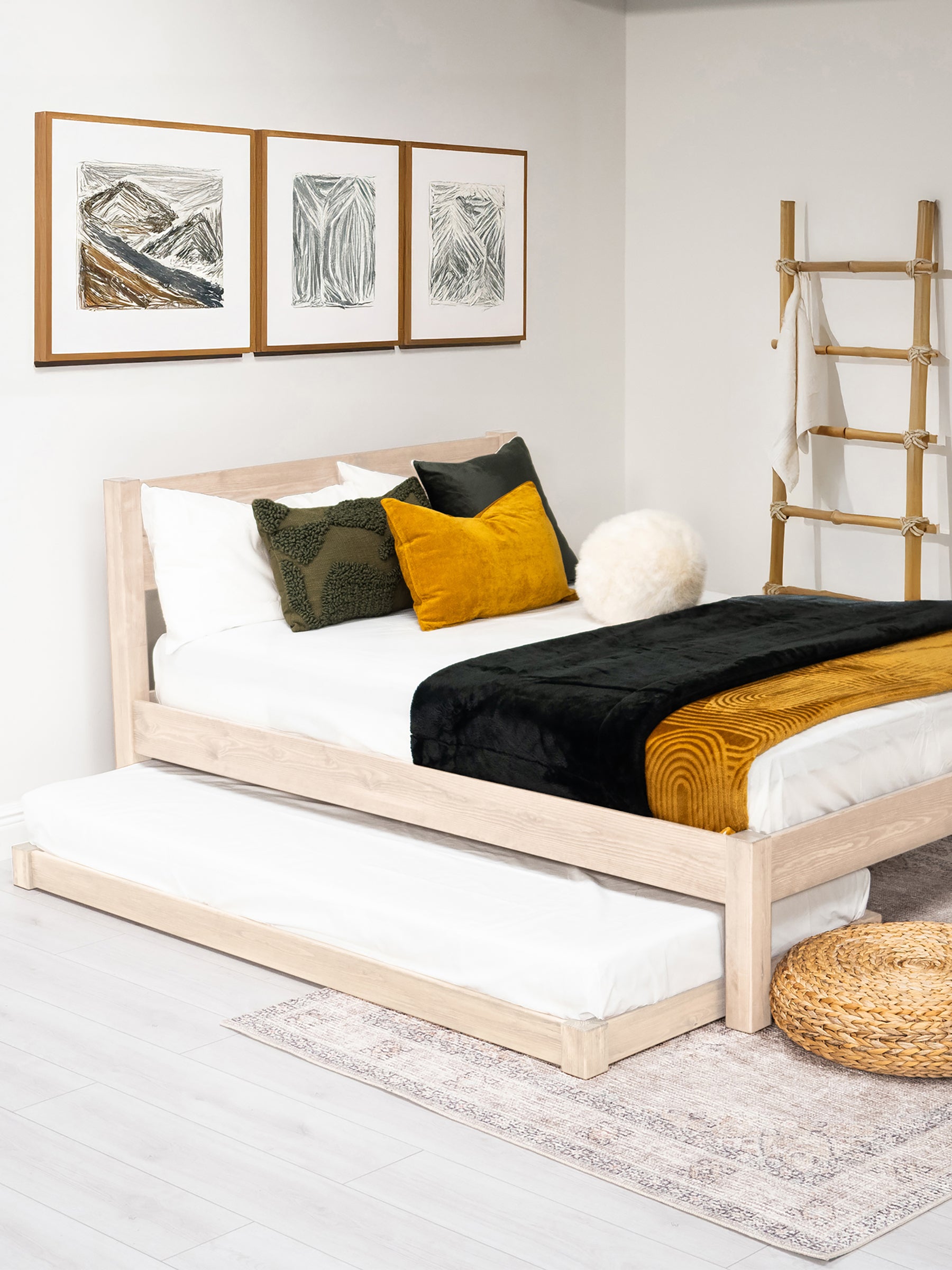 Model 10 - Wooden Trundle Bed