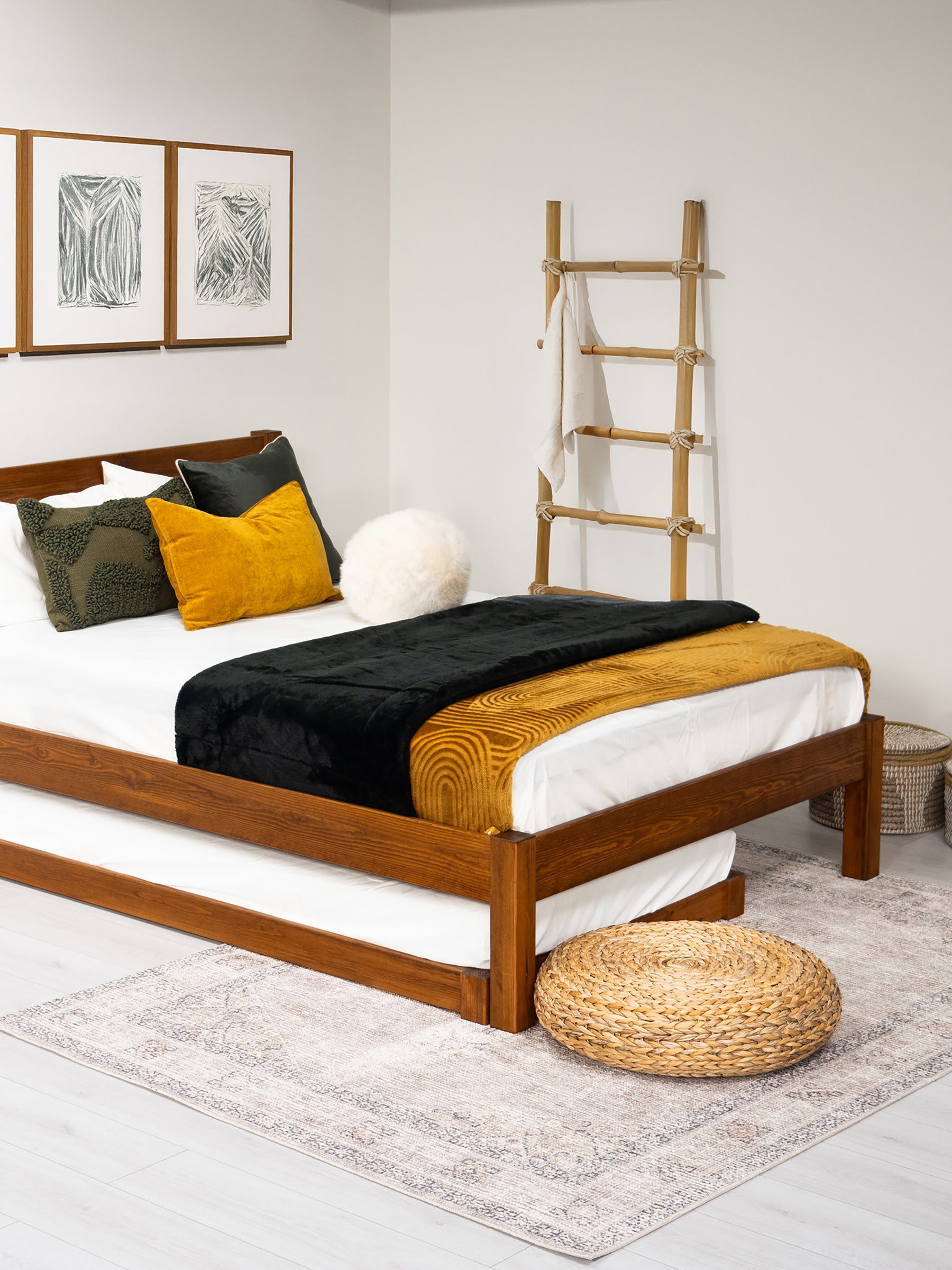Model 10 - Wooden Trundle Bed