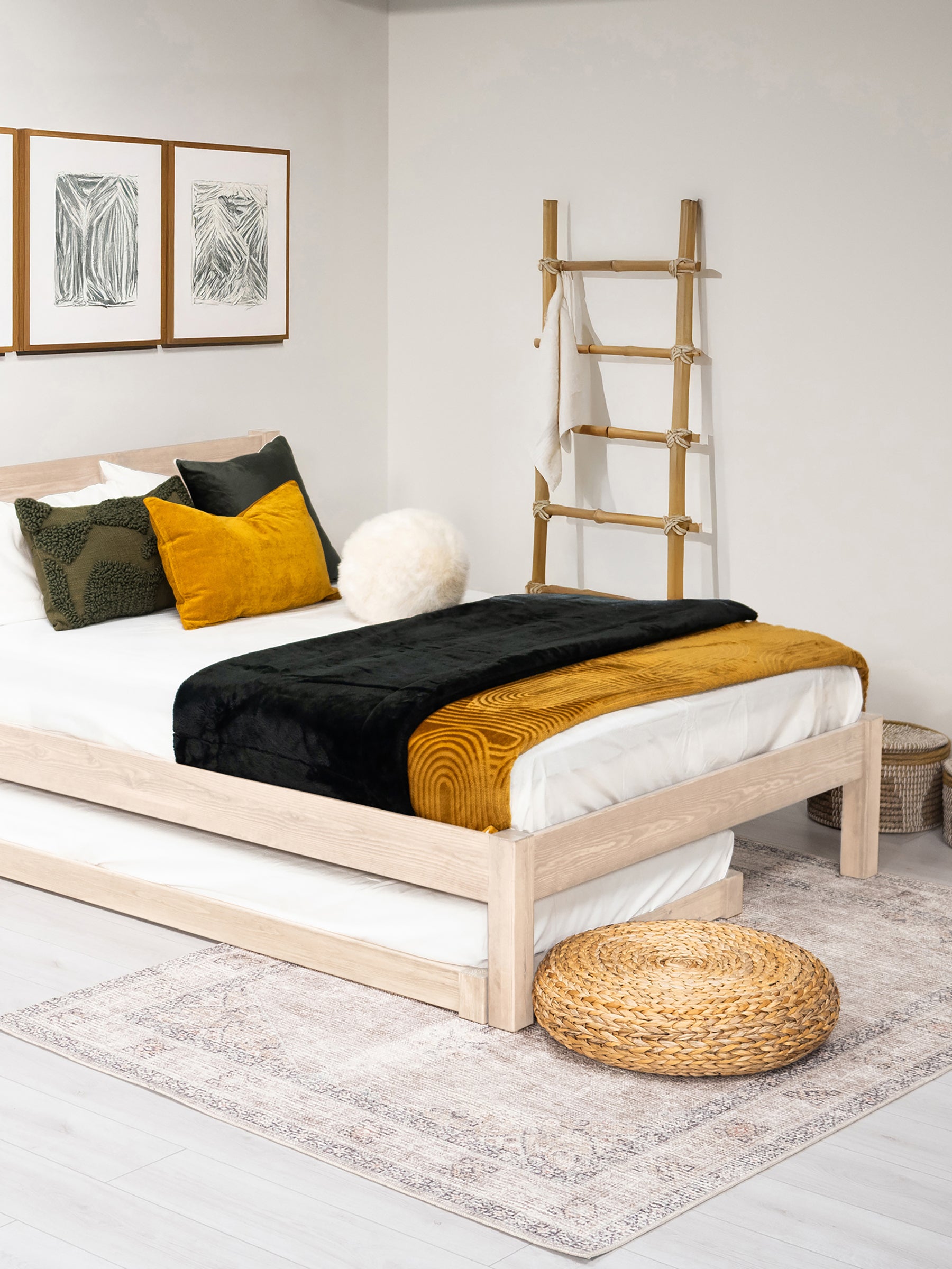 Model 10 - Wooden Trundle Bed