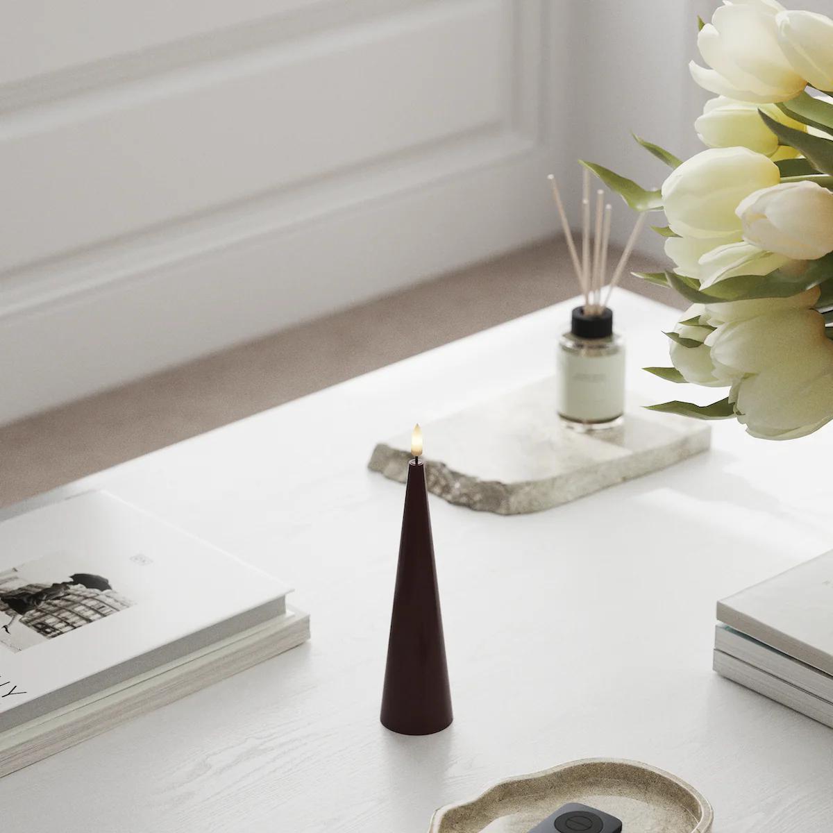 Cone Shaped LED Candle- Size And Colour Options Available