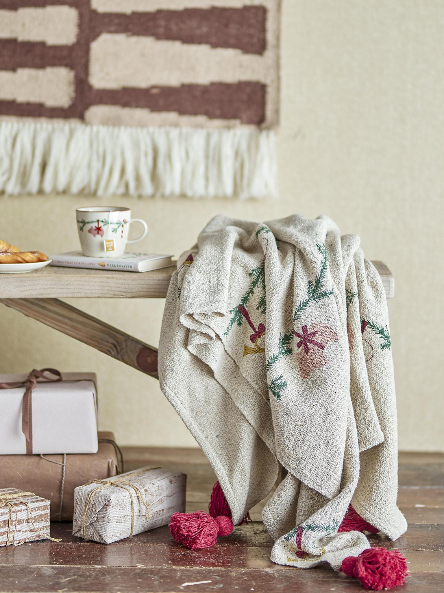 Yule Recycled Cotton Throw - Festive Nature