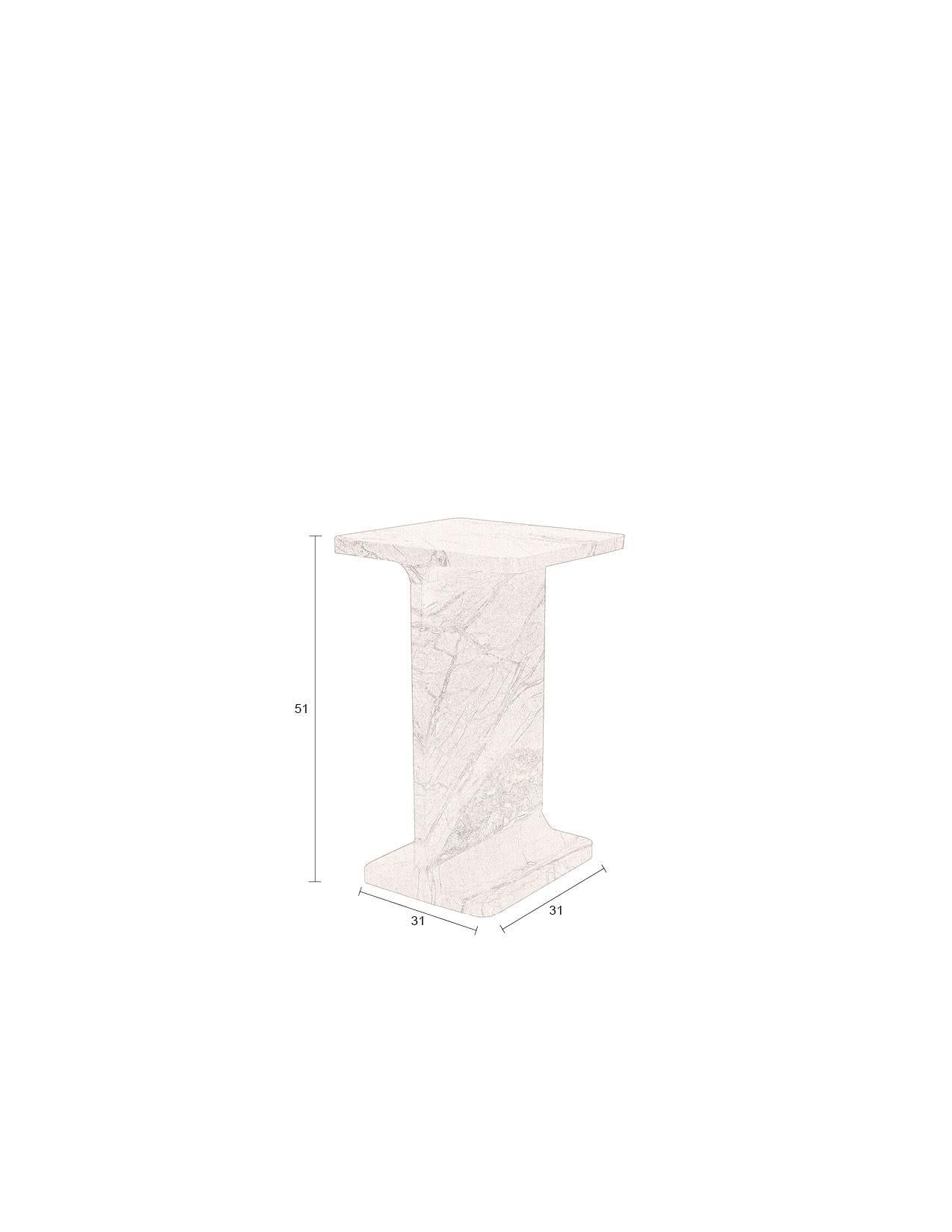 Satpura Brown Marble Side Table