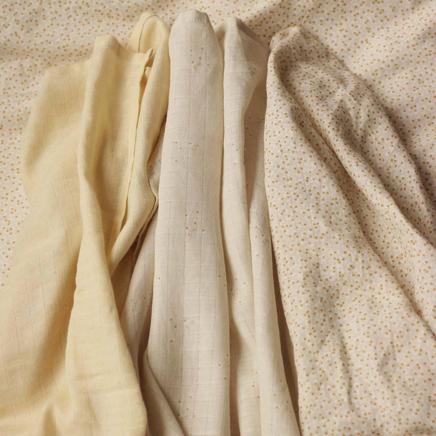 Organic Baby Muslin Squares Set of 3 - Wildflower Garden